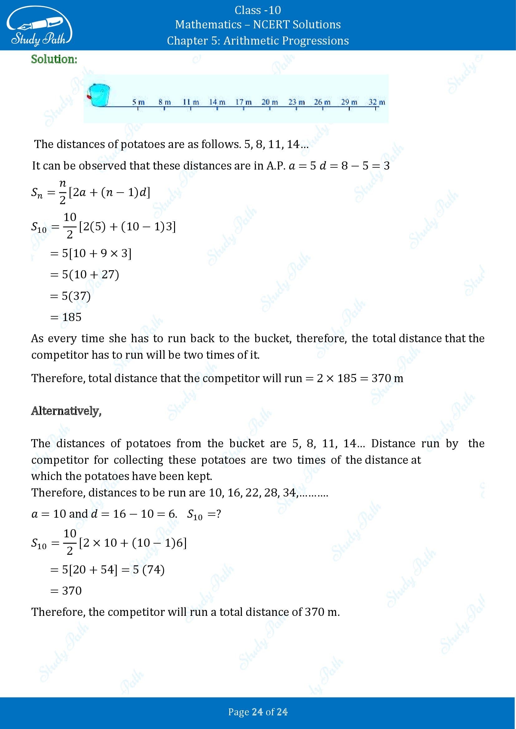 NCERT Solutions for Class 10 Maths Chapter 5 Arithmetic Progressions Exercise 5.3 00024