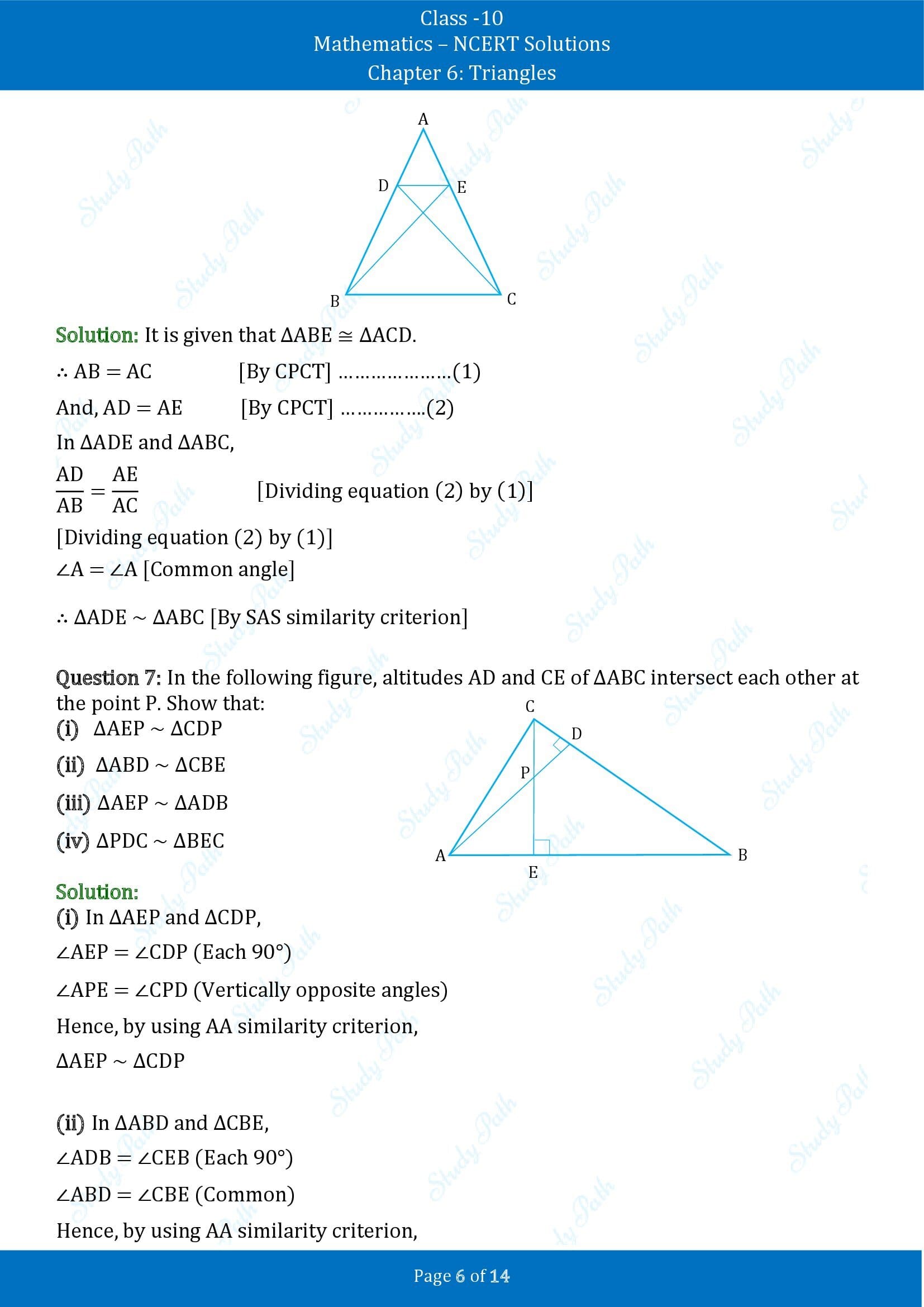 NCERT Solutions for Class 10 Maths Chapter 6 Triangles Exercise 6.3 00006