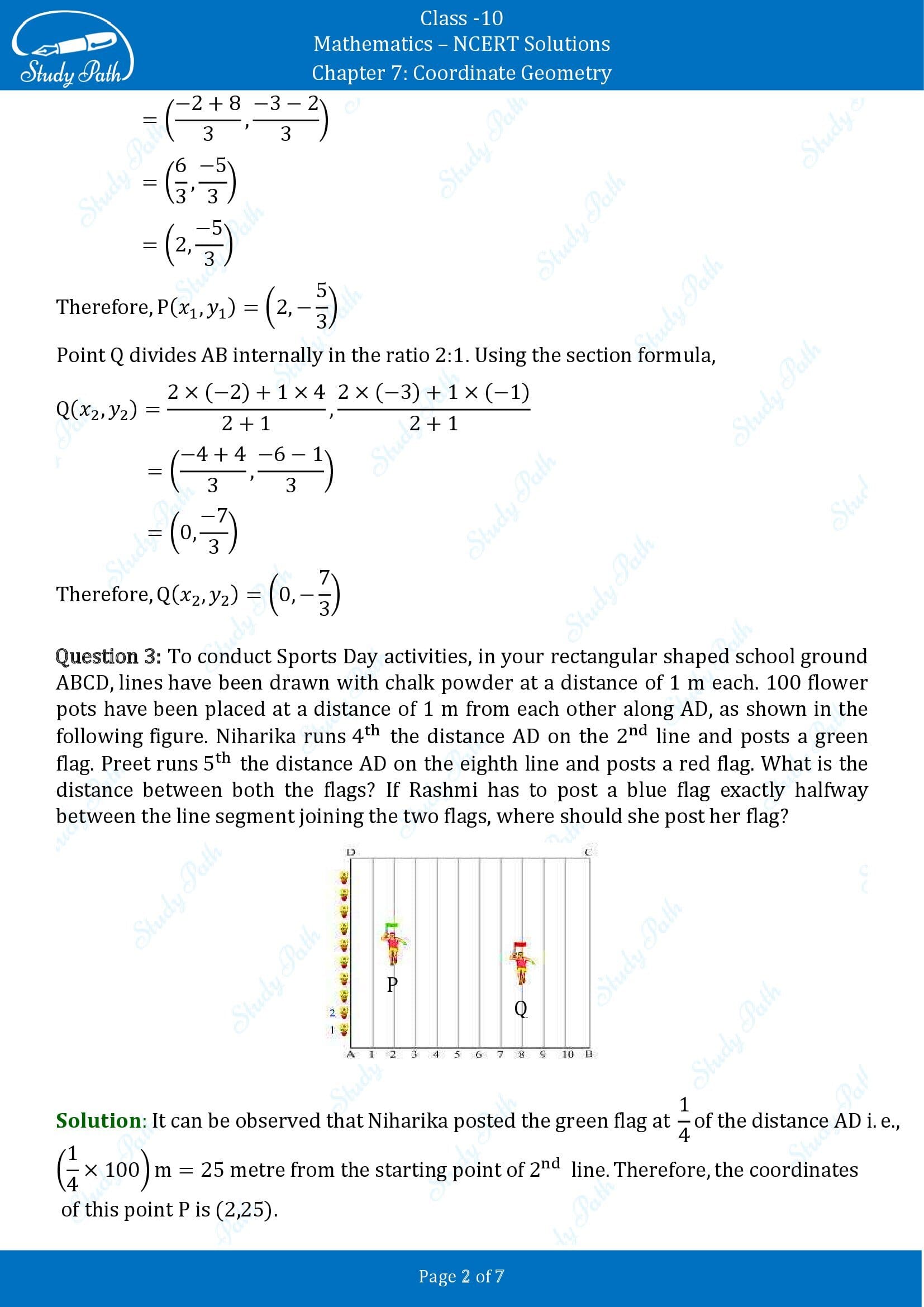 NCERT Solutions for Class 10 Maths Chapter 7 Coordinate Geometry Exercise 7.2 00002