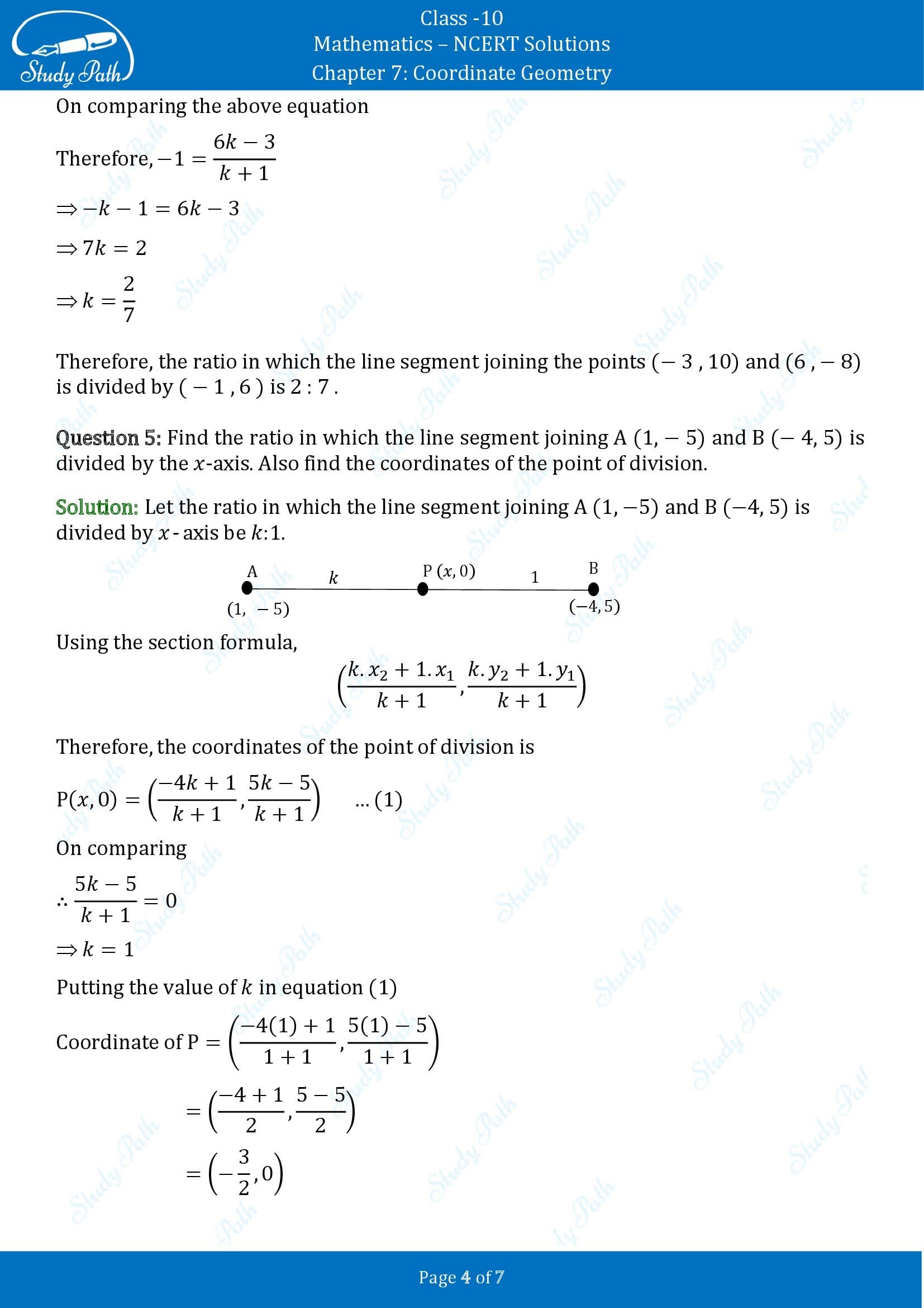 NCERT Solutions for Class 10 Maths Chapter 7 Coordinate Geometry Exercise 7.2 00004