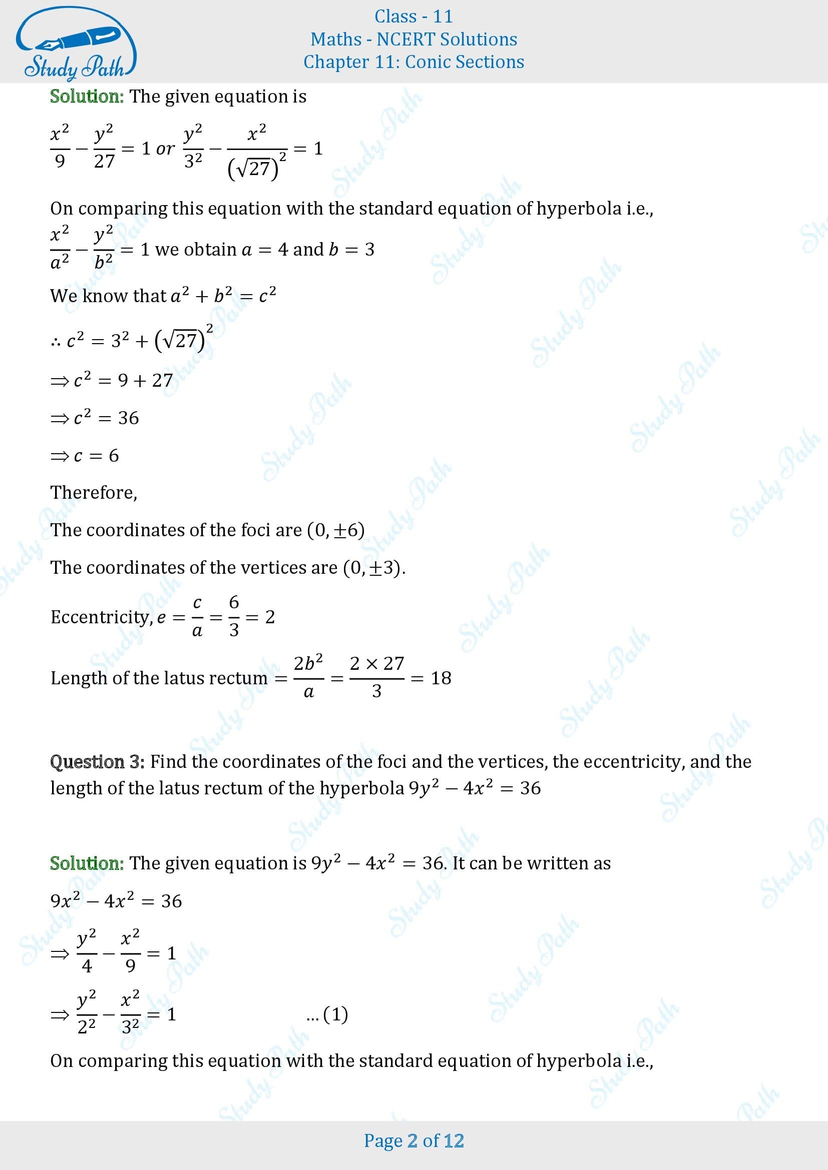 NCERT Solutions for Class 11 Maths Chapter 10 Conic Sections Exercise 10.4 00002