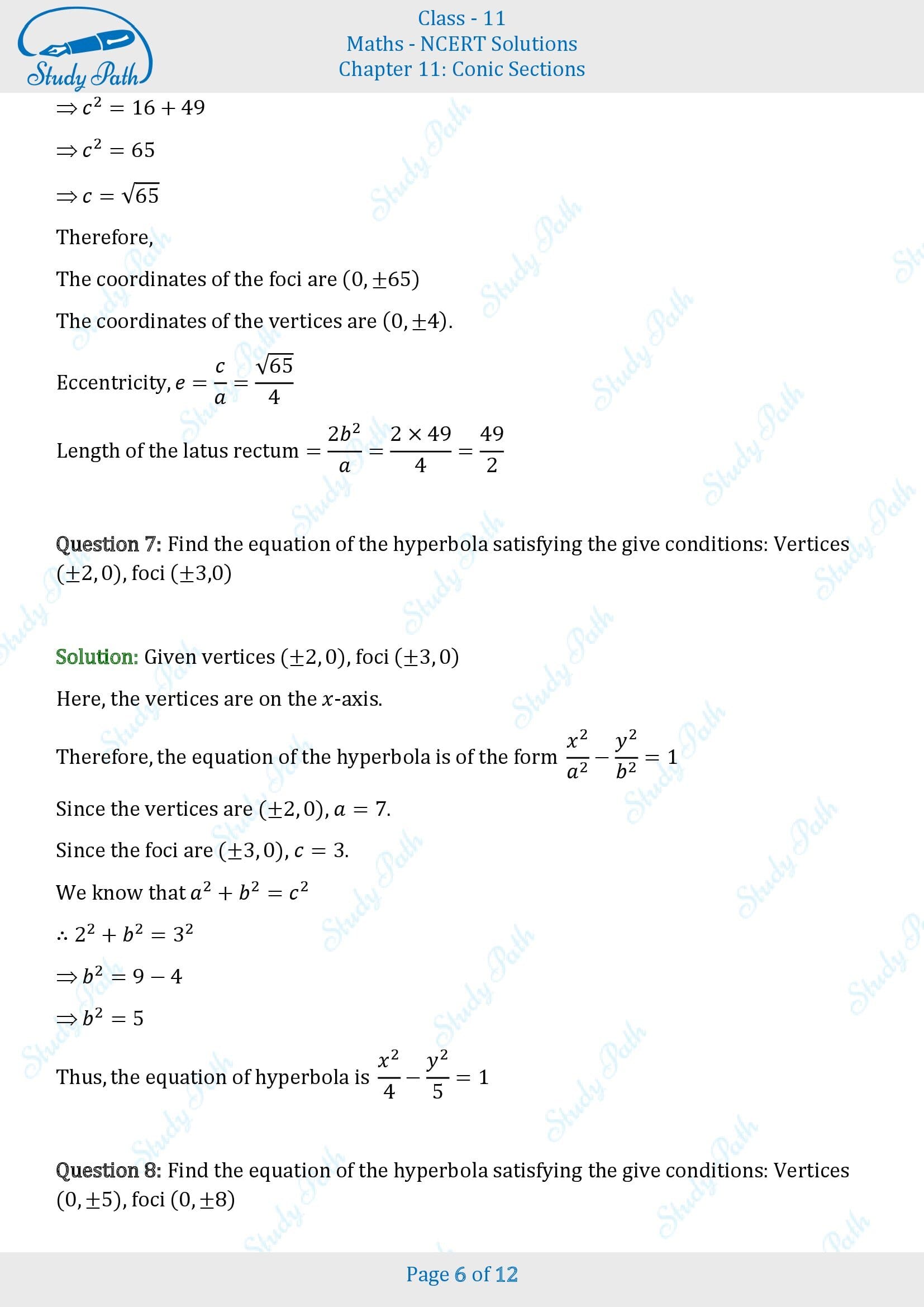 NCERT Solutions for Class 11 Maths Chapter 10 Conic Sections Exercise 10.4 00006