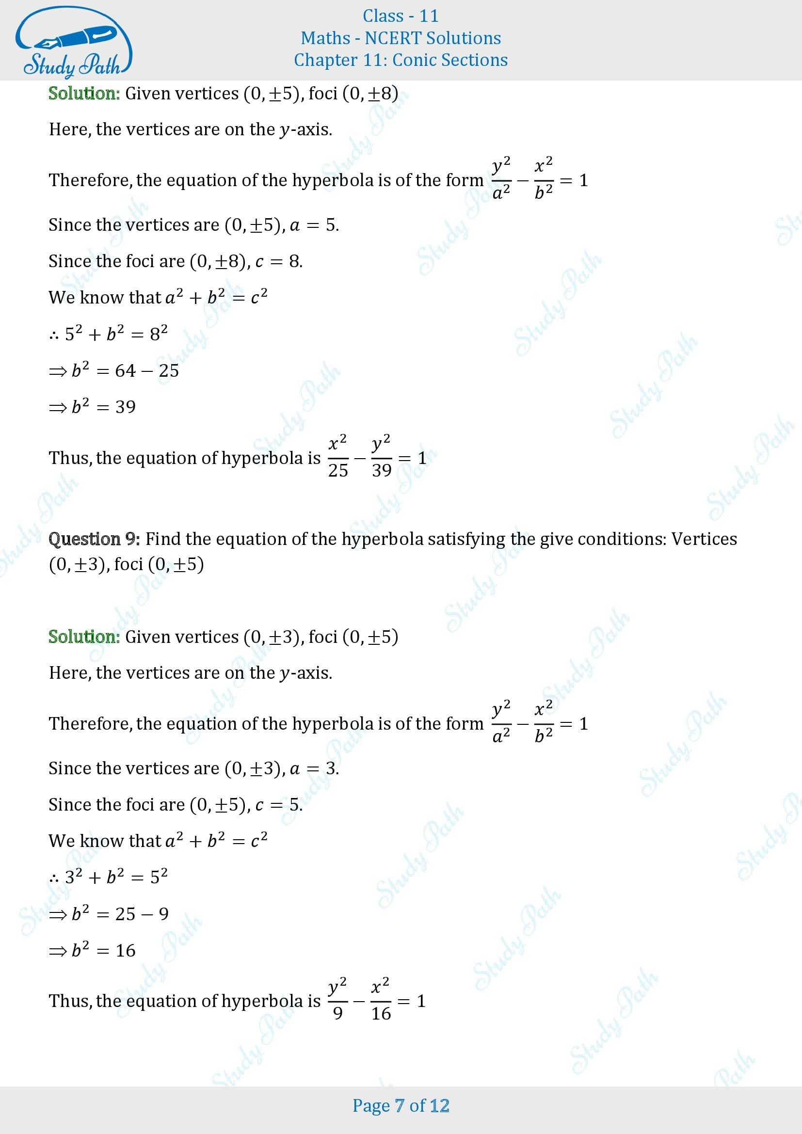 NCERT Solutions for Class 11 Maths Chapter 10 Conic Sections Exercise 10.4 00007