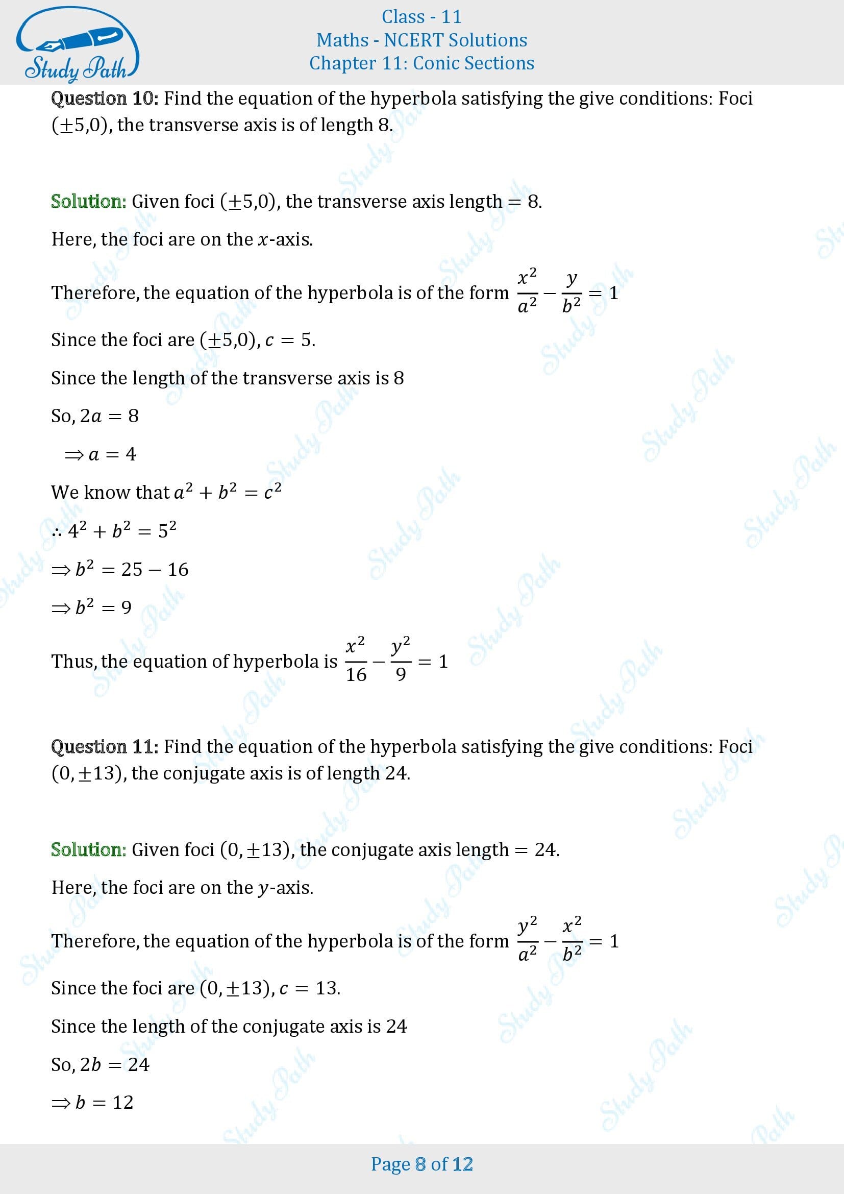 NCERT Solutions for Class 11 Maths Chapter 10 Conic Sections Exercise 10.4 00008