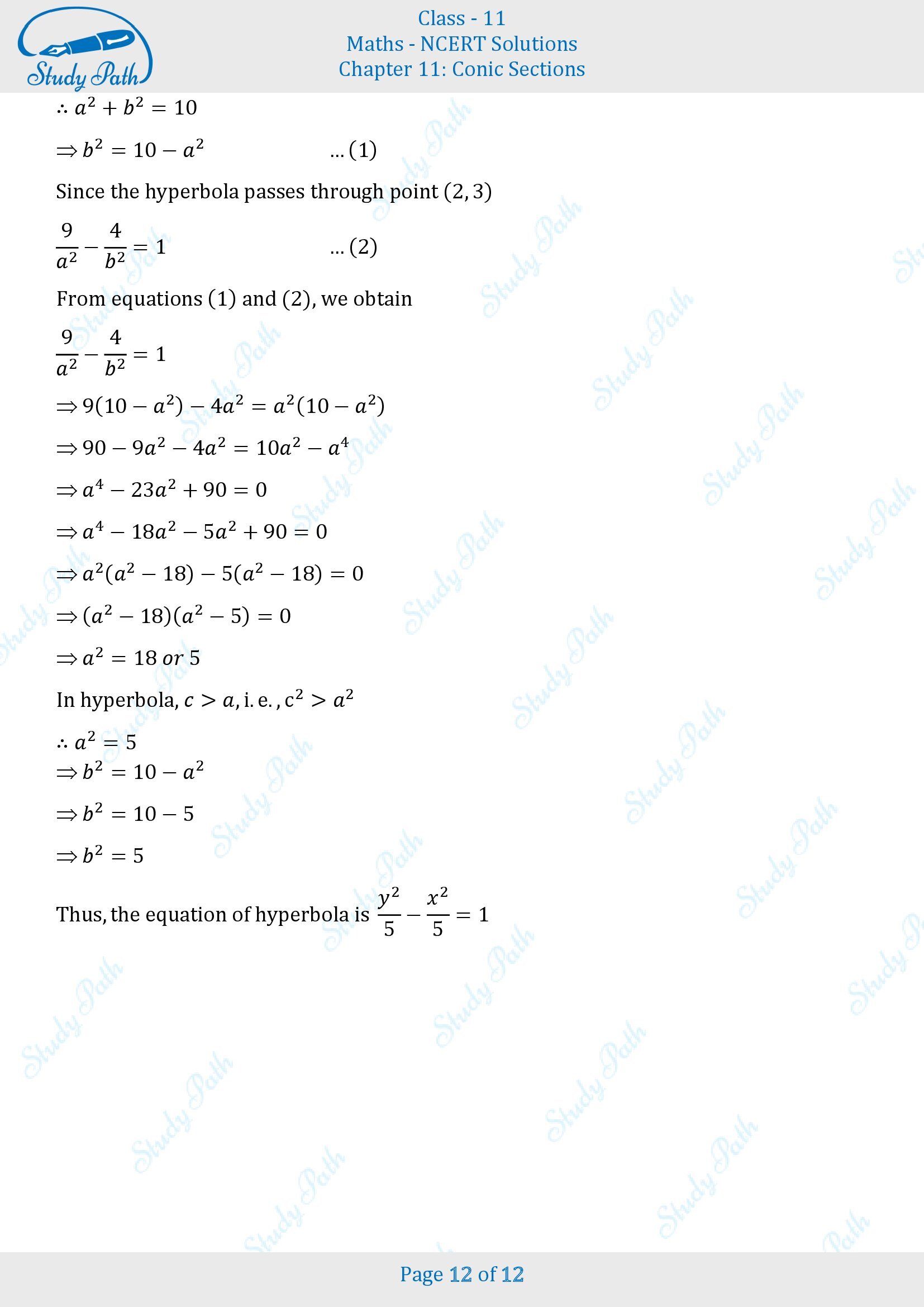 NCERT Solutions for Class 11 Maths Chapter 10 Conic Sections Exercise 10.4 00012