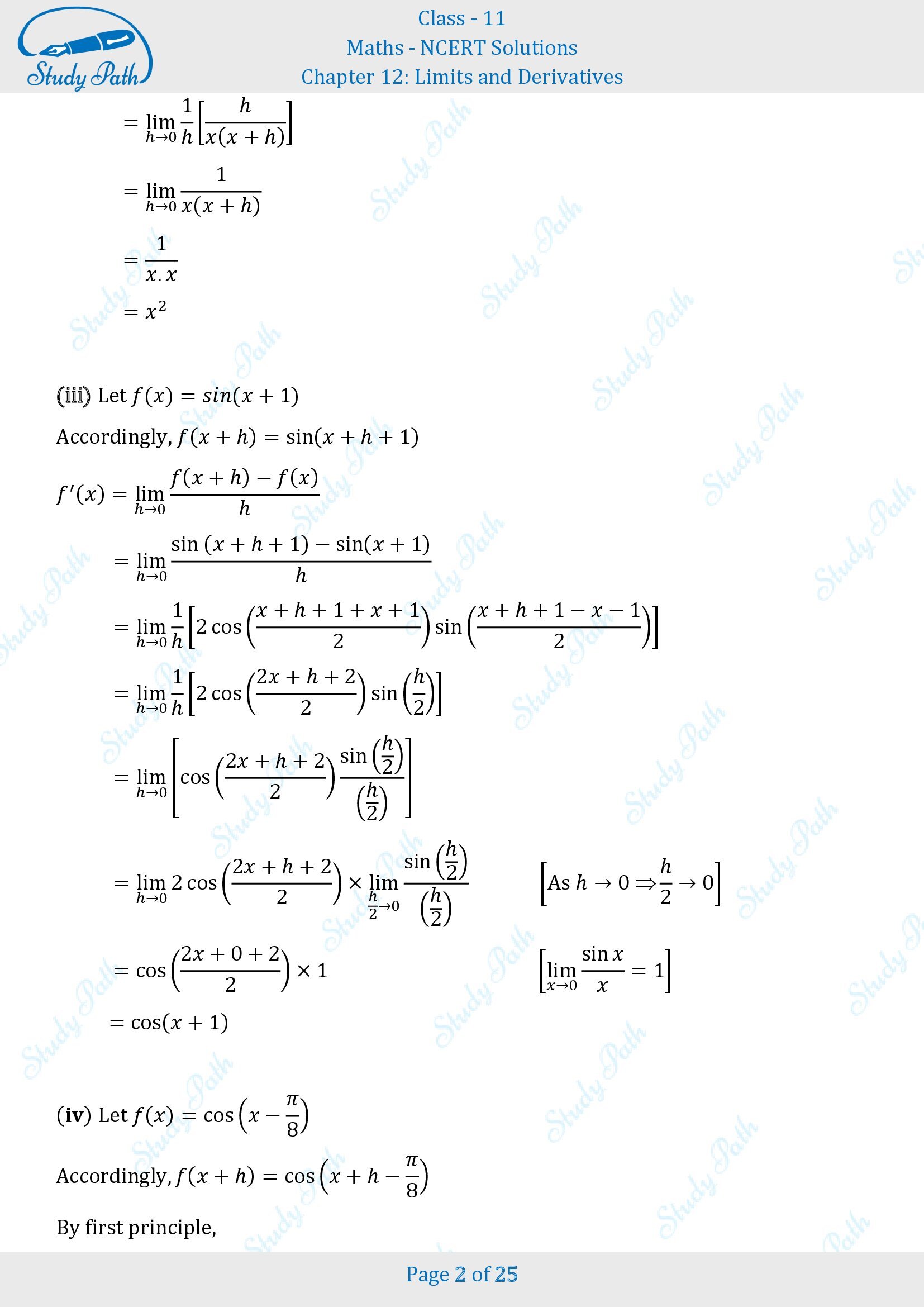 NCERT Solutions for Class 11 Maths Chapter 12 Limits and Derivatives Miscellaneous 12 00002