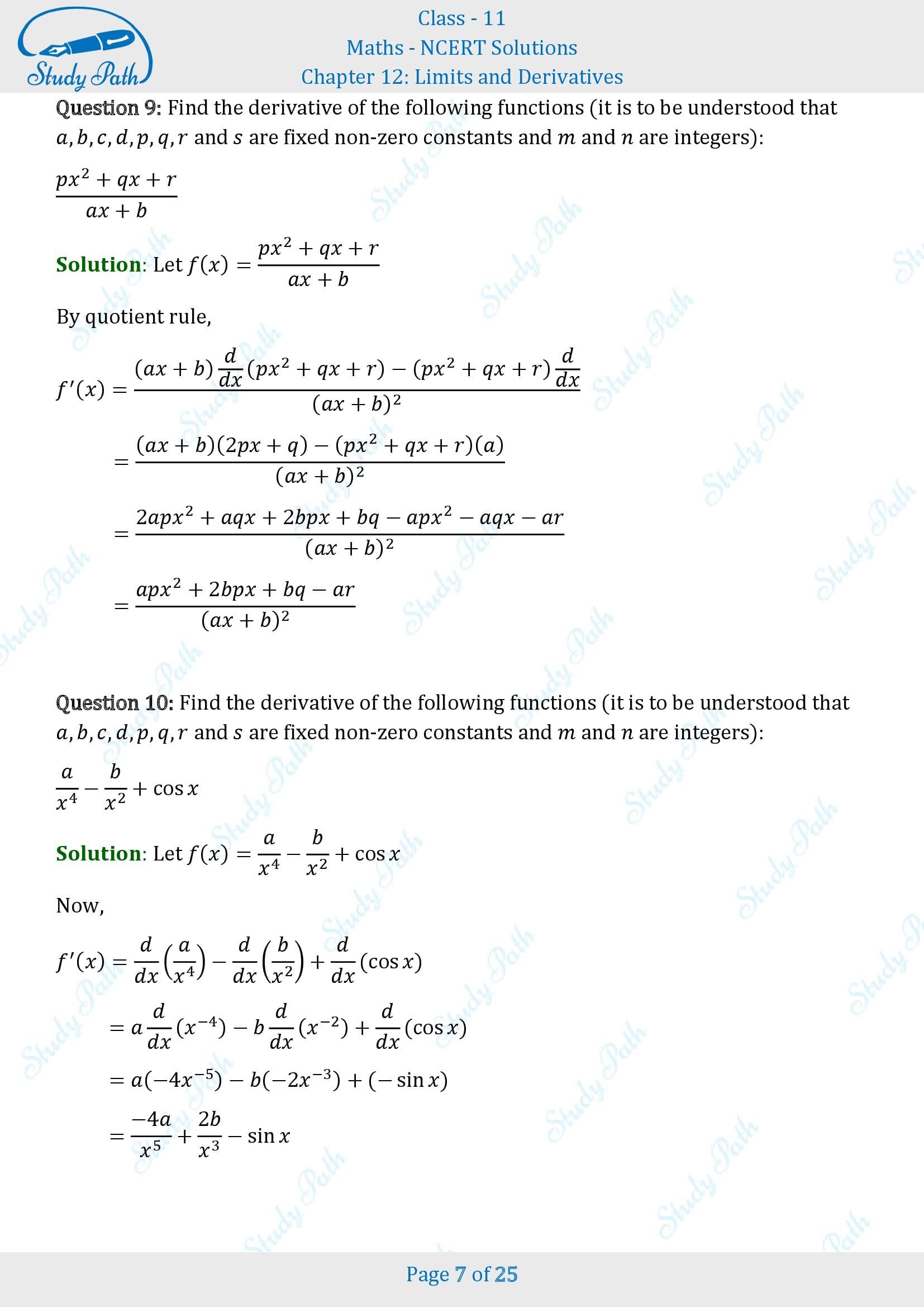 NCERT Solutions for Class 11 Maths Chapter 12 Limits and Derivatives Miscellaneous 12 00007