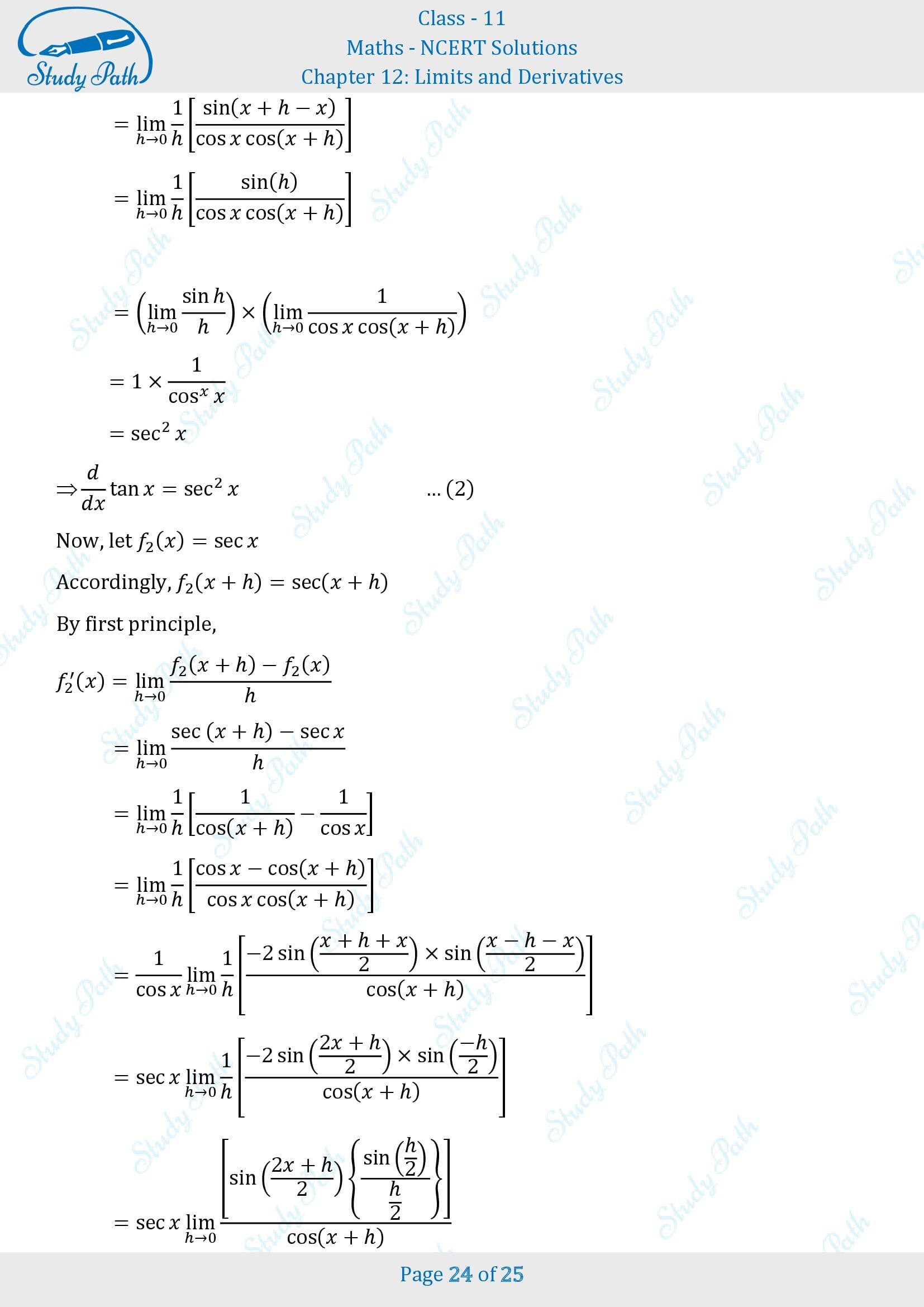 NCERT Solutions for Class 11 Maths Chapter 12 Limits and Derivatives Miscellaneous 12 00024