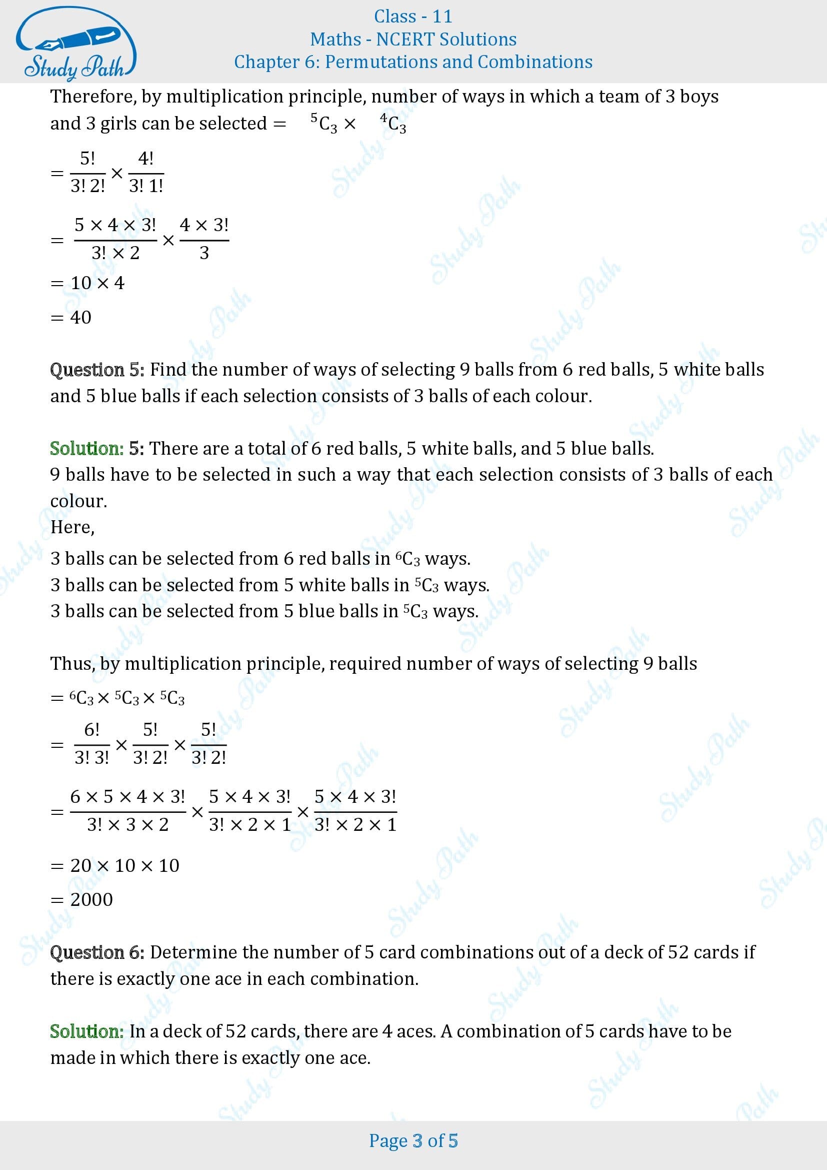 NCERT Solutions for Class 11 Maths Chapter 6 Permutations and Combinations Exercise 6.4 00003