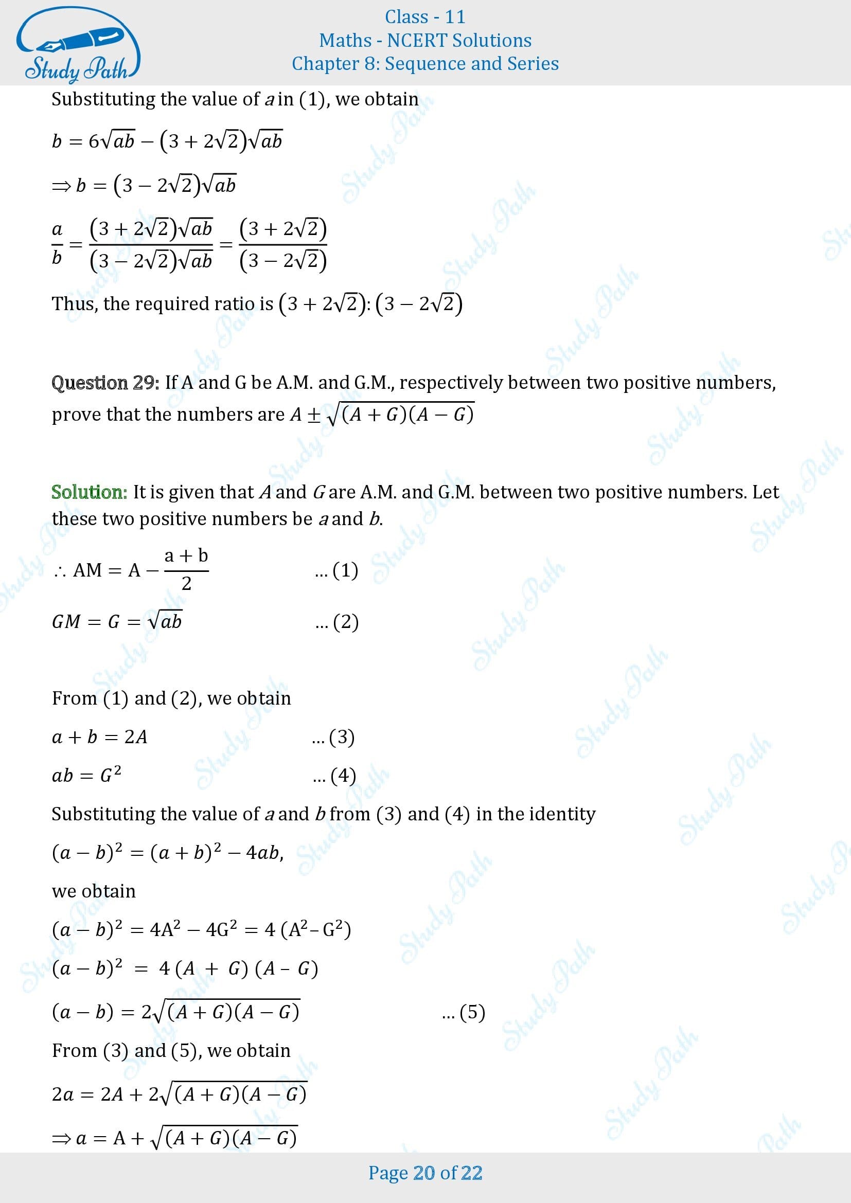 NCERT Solutions for Class 11 Maths Chapter 8 Sequences and Series Exercise 8.2 00020