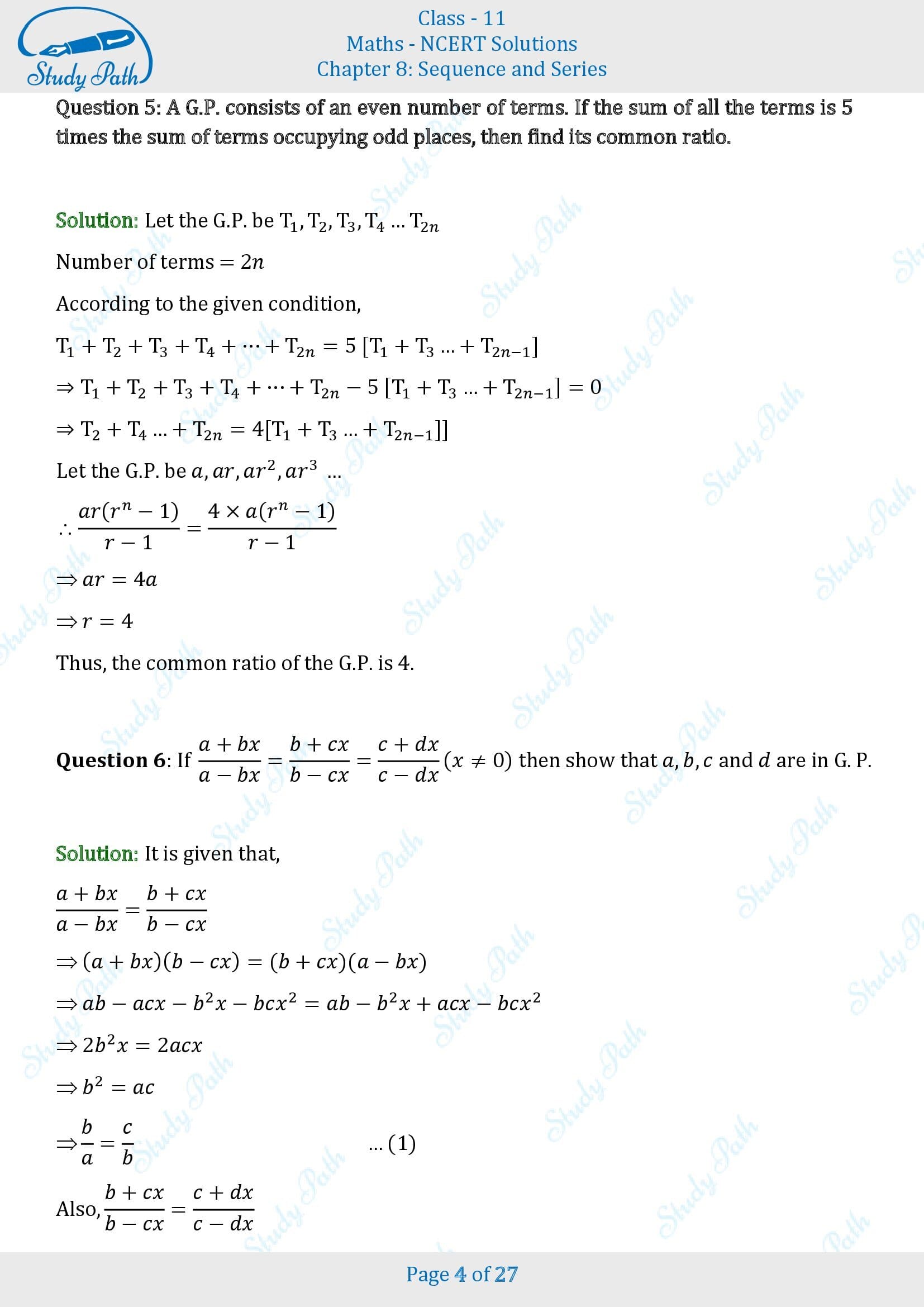 NCERT Solutions for Class 11 Maths Chapter 8 Sequences and Series Miscellaneous 8 00004