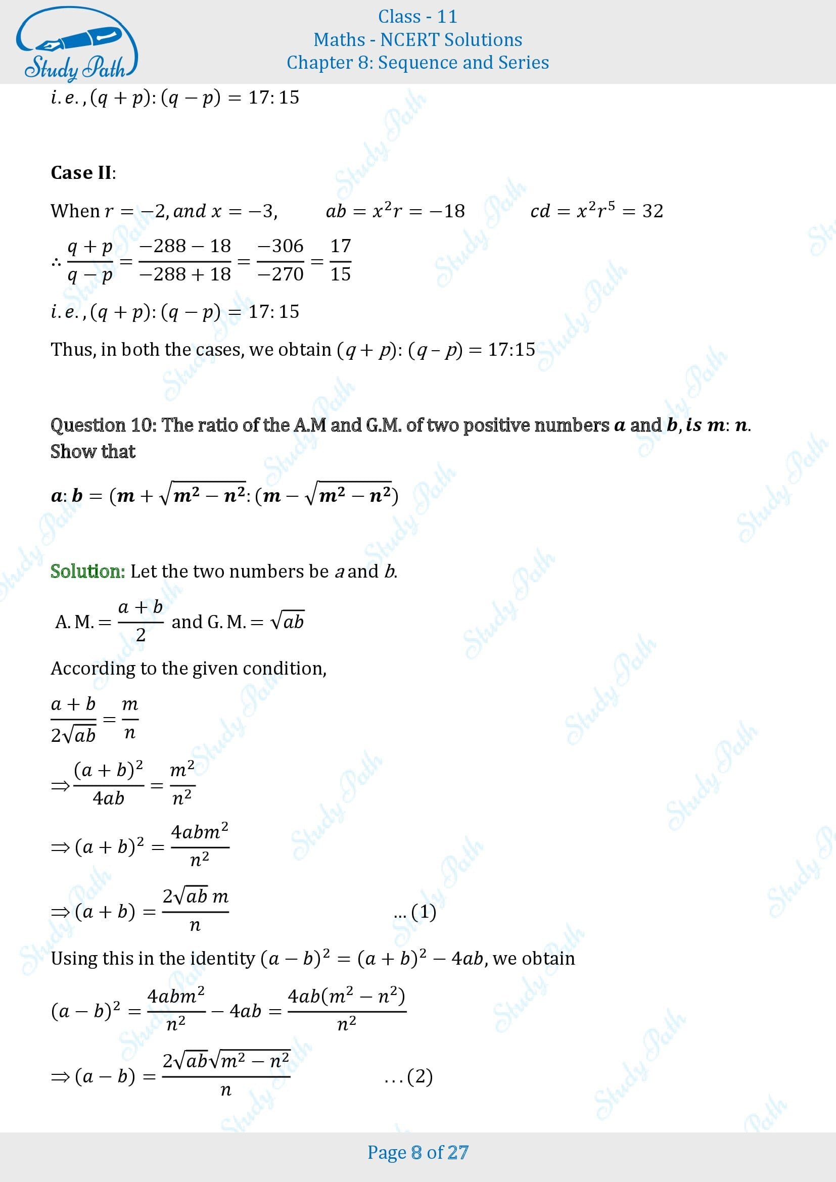 NCERT Solutions for Class 11 Maths Chapter 8 Sequences and Series Miscellaneous 8 00008