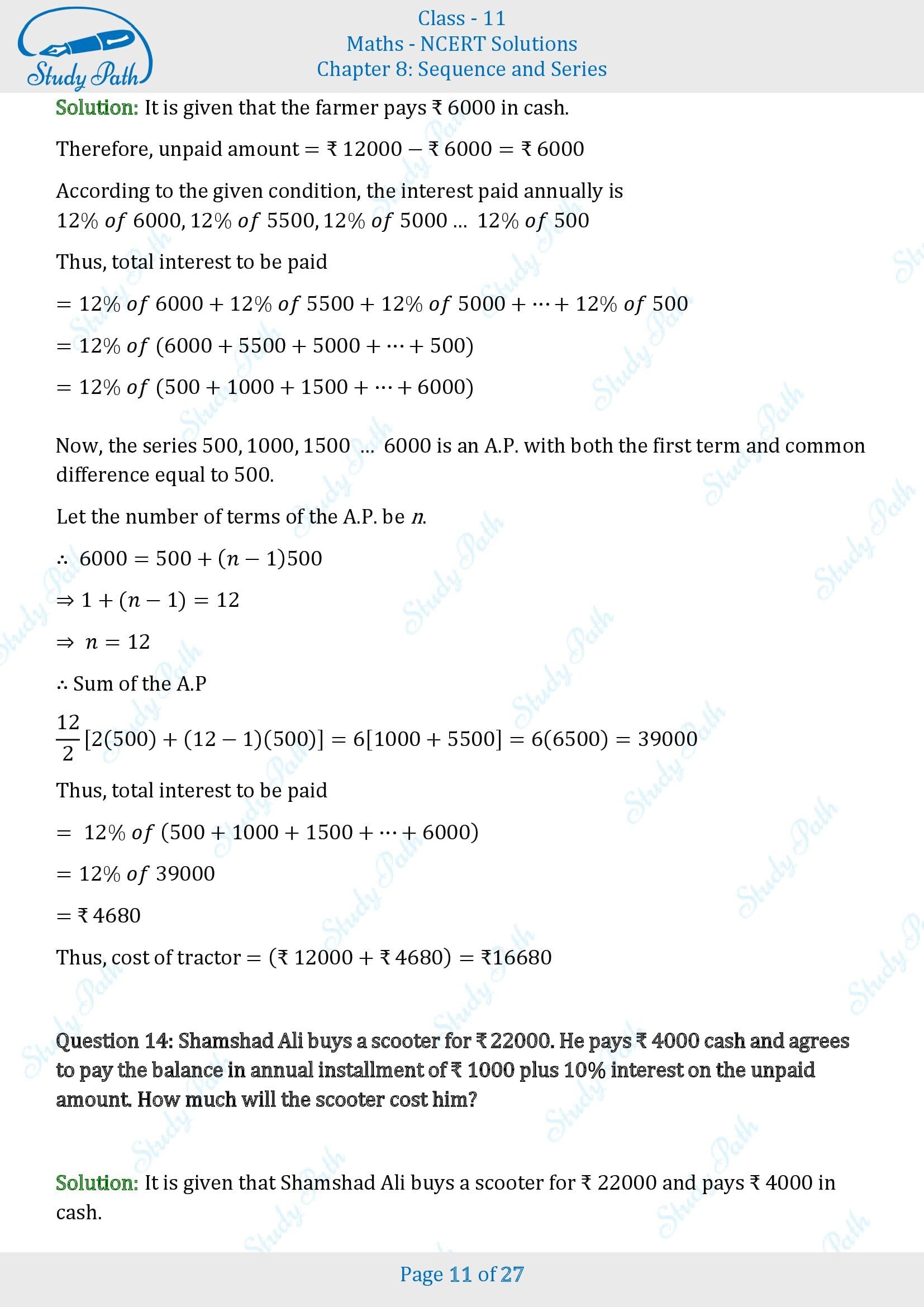 NCERT Solutions for Class 11 Maths Chapter 8 Sequences and Series Miscellaneous 8 00011