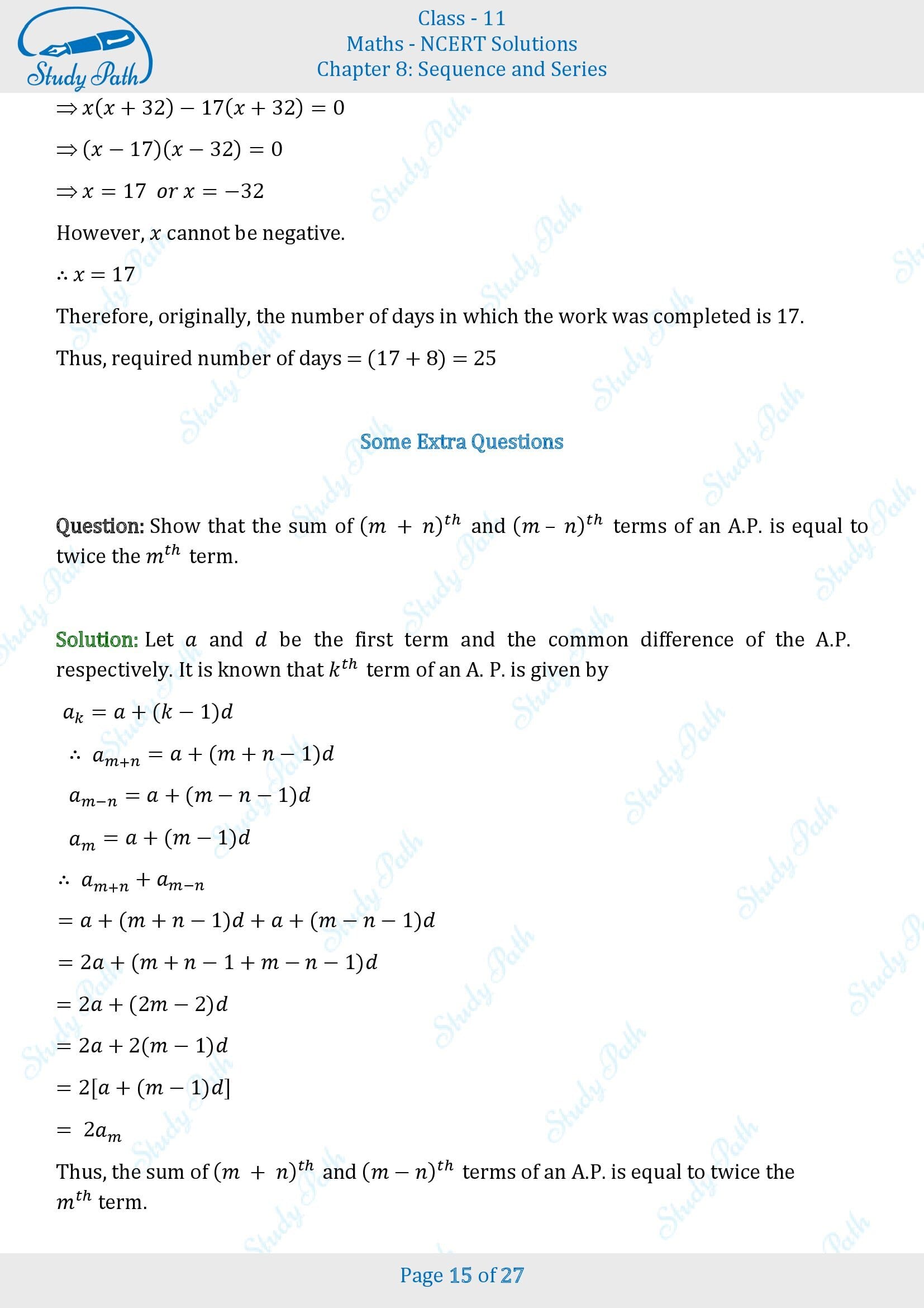 NCERT Solutions for Class 11 Maths Chapter 8 Sequences and Series Miscellaneous 8 00015