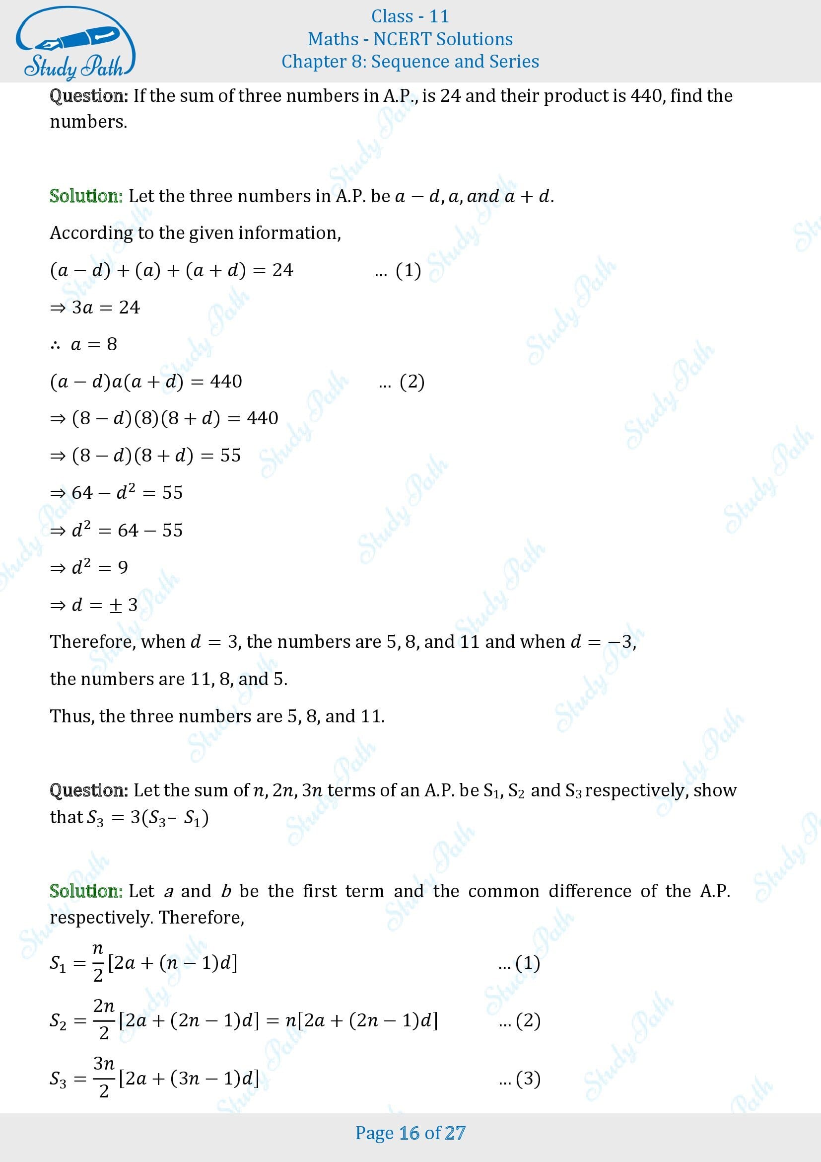 NCERT Solutions for Class 11 Maths Chapter 8 Sequences and Series Miscellaneous 8 00016