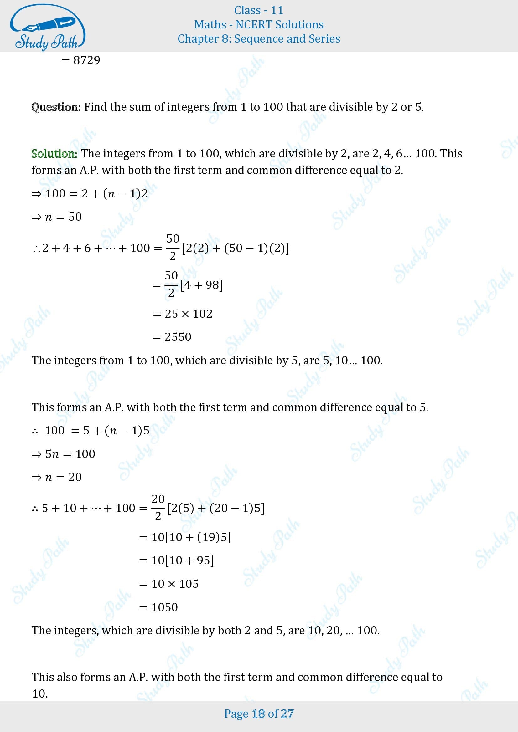 NCERT Solutions for Class 11 Maths Chapter 8 Sequences and Series Miscellaneous 8 00018