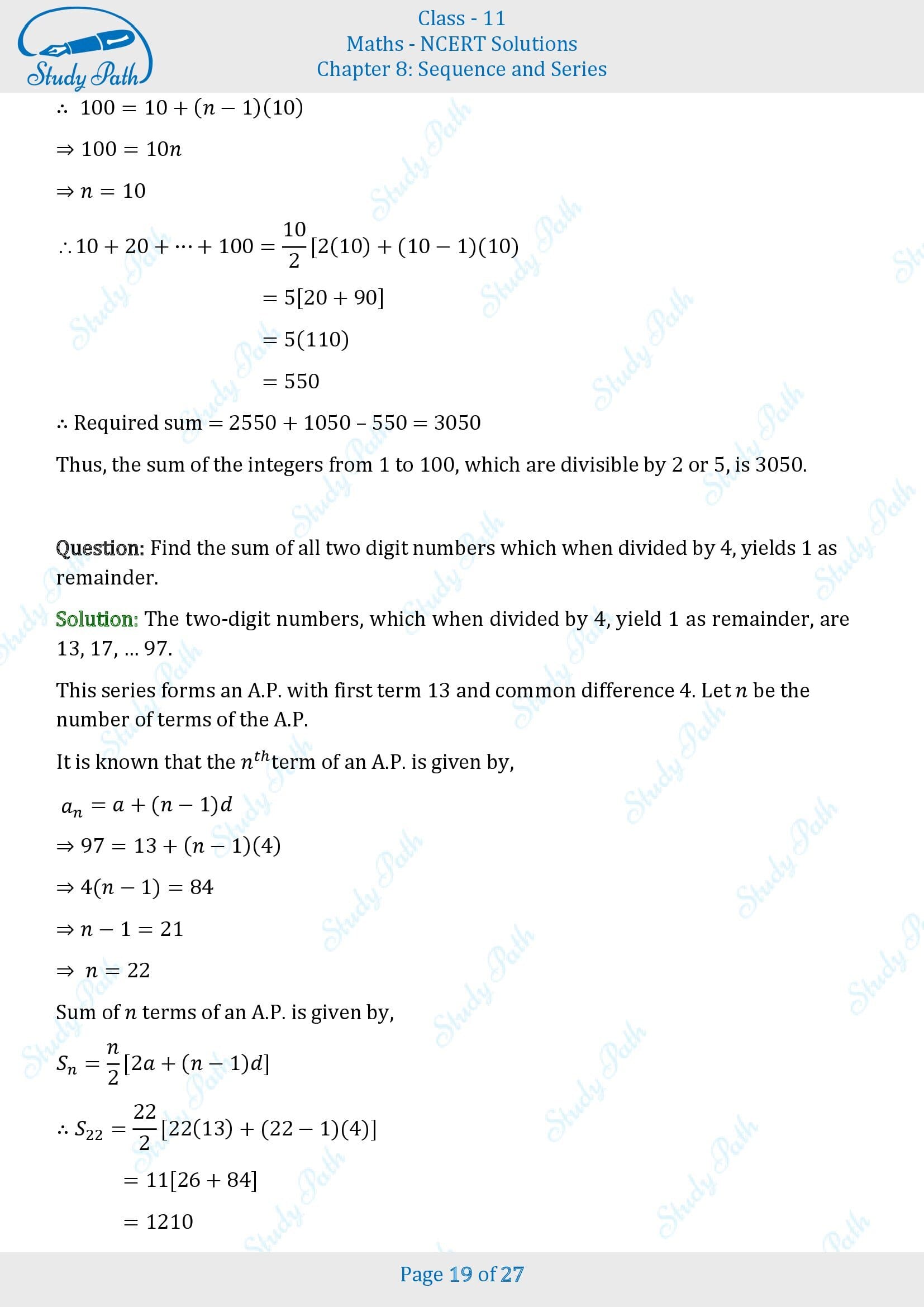 NCERT Solutions for Class 11 Maths Chapter 8 Sequences and Series Miscellaneous 8 00019