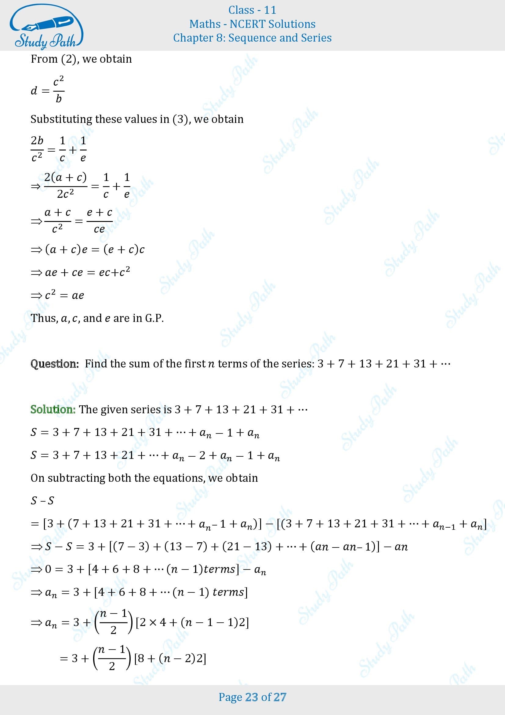 NCERT Solutions for Class 11 Maths Chapter 8 Sequences and Series Miscellaneous 8 00023