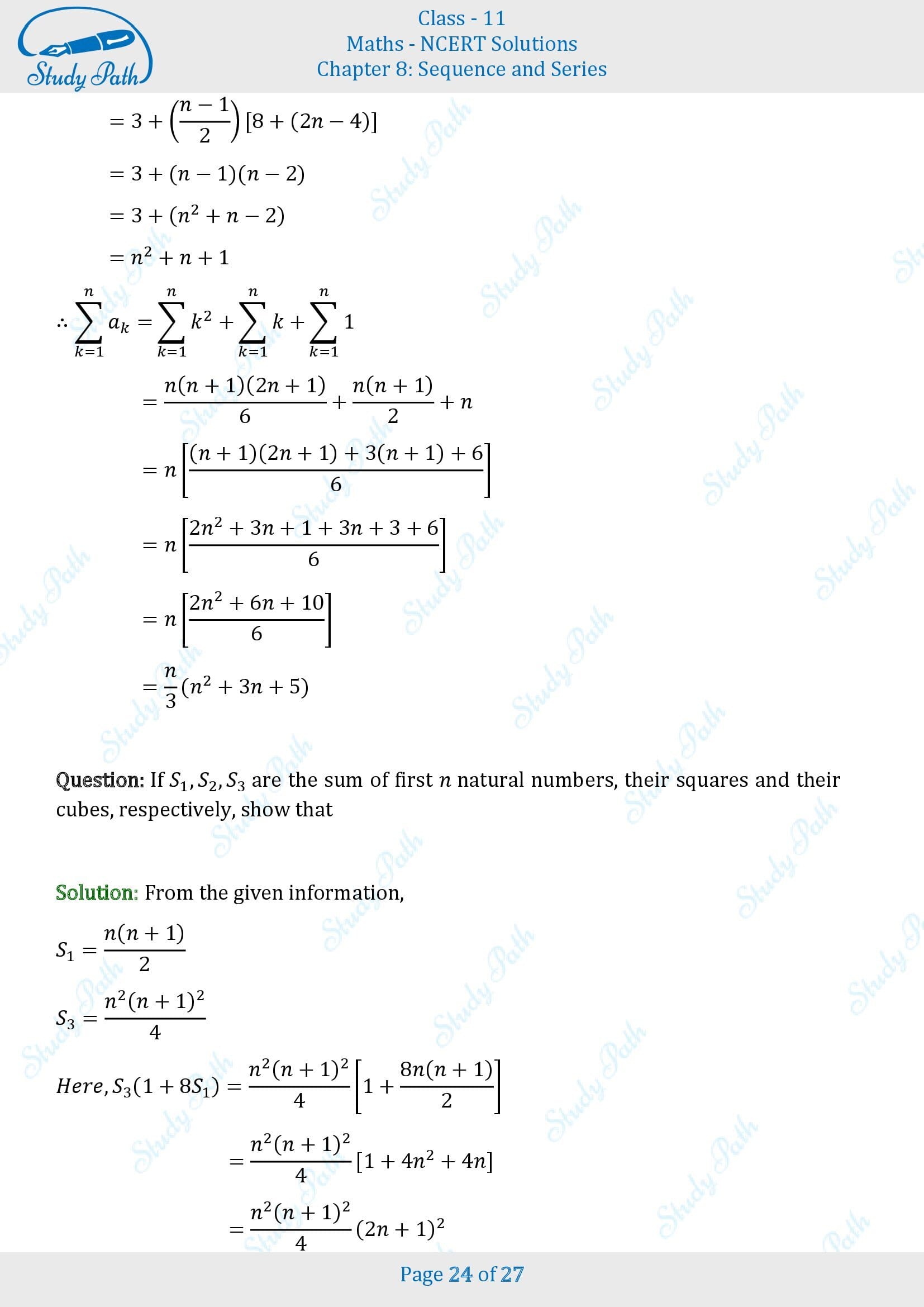 NCERT Solutions for Class 11 Maths Chapter 8 Sequences and Series Miscellaneous 8 00024