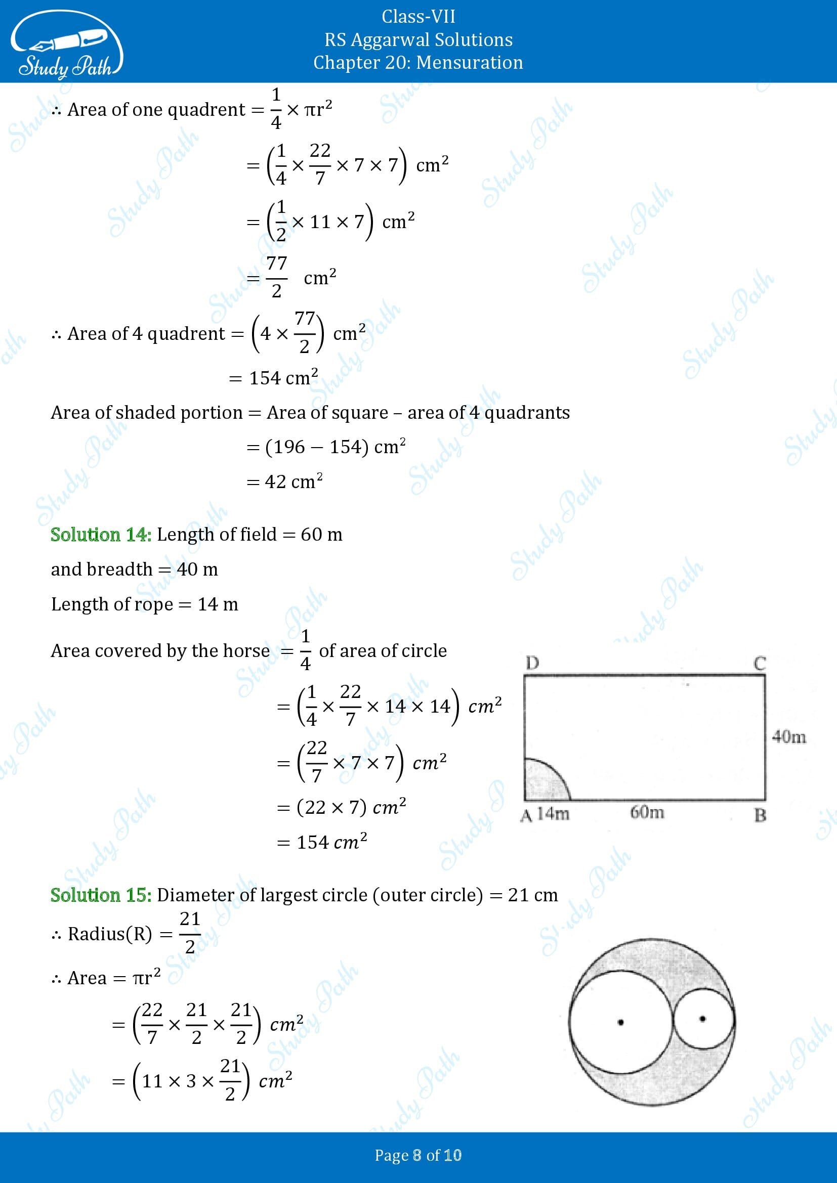 RS Aggarwal Solutions Class 7 Chapter 20 Mensuration Exercise 20F 00008