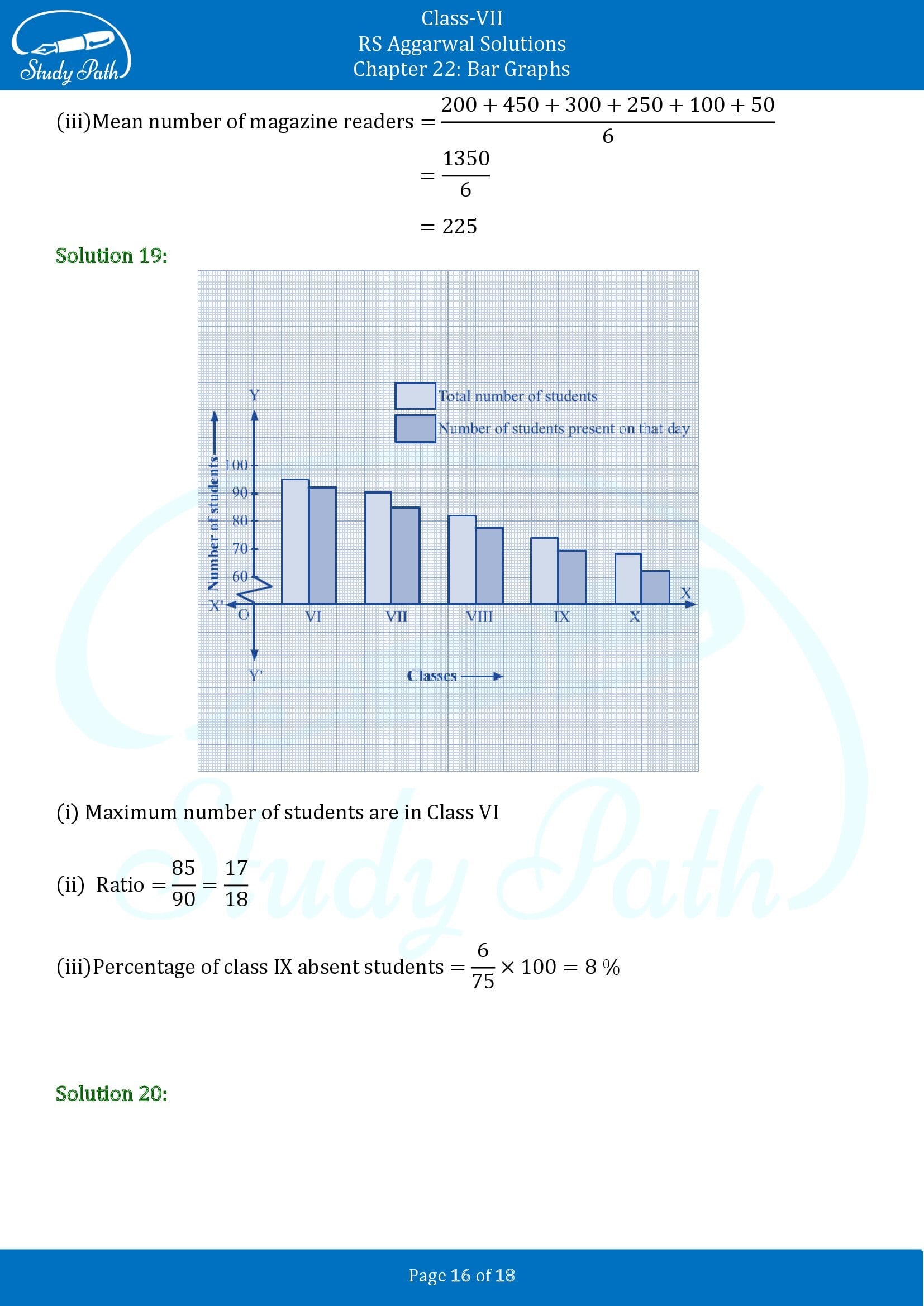 RS Aggarwal Solutions Class 7 Chapter 22 Bar Graphs 00016