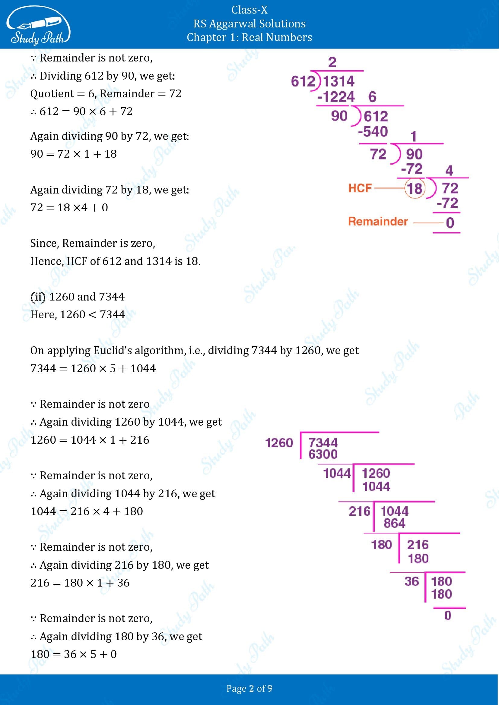 RS Aggarwal Solutions for Class 10 Chapter 1 Real Numbers Exercise 1A 00002