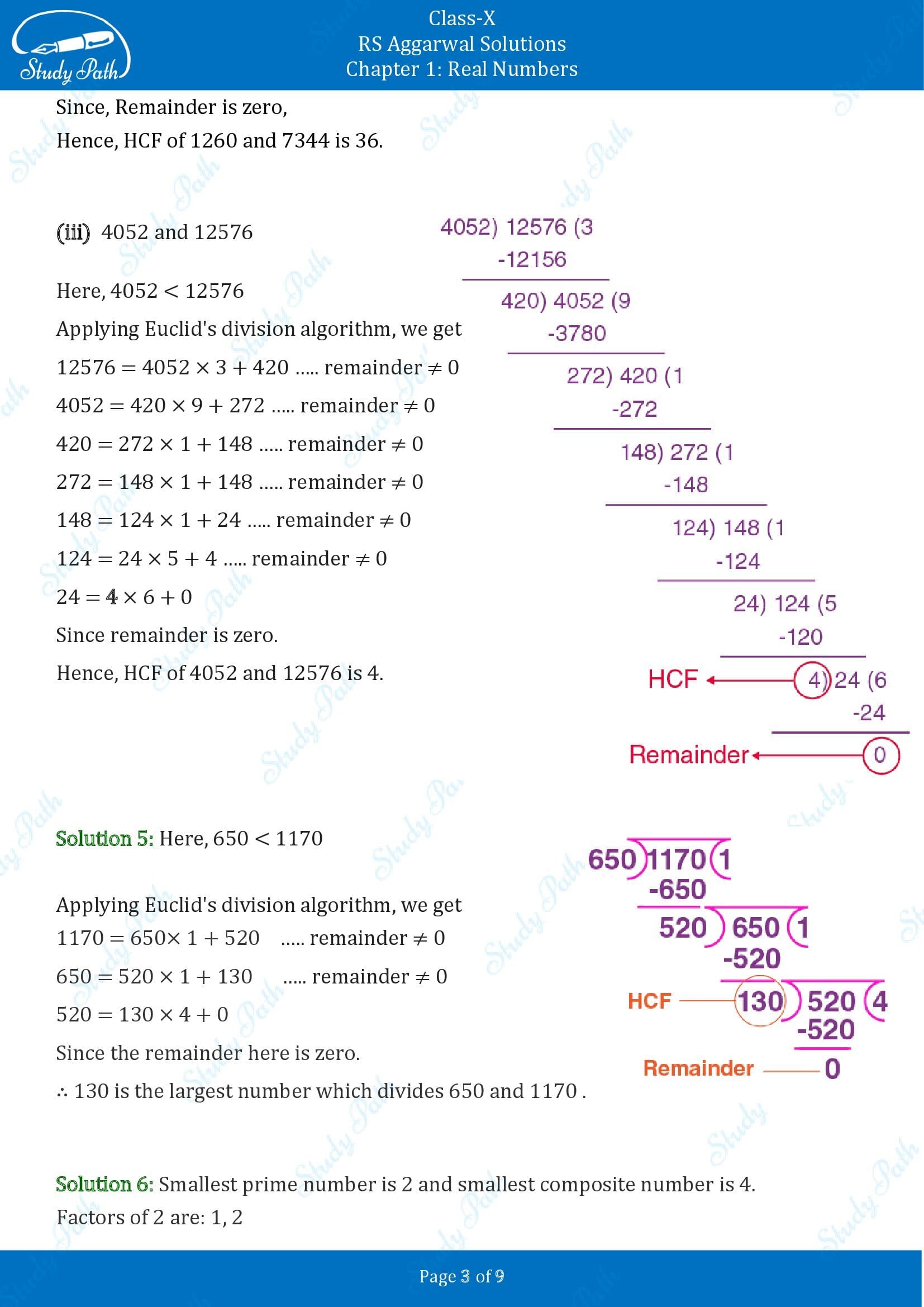 RS Aggarwal Solutions for Class 10 Chapter 1 Real Numbers Exercise 1A 00003