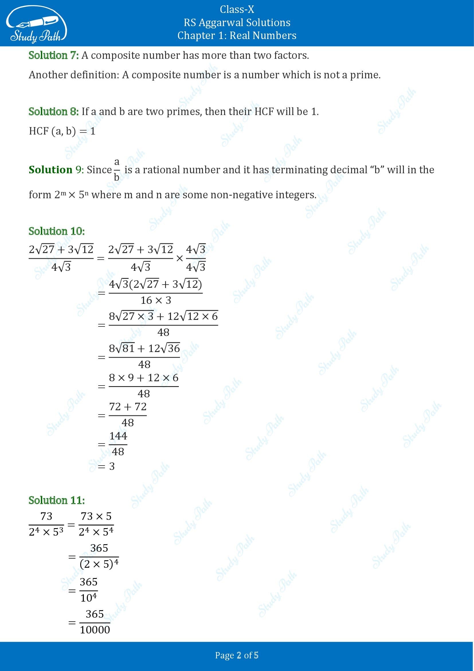 RS Aggarwal Solutions for Class 10 Chapter 1 Real Numbers Exercise 1E 00002