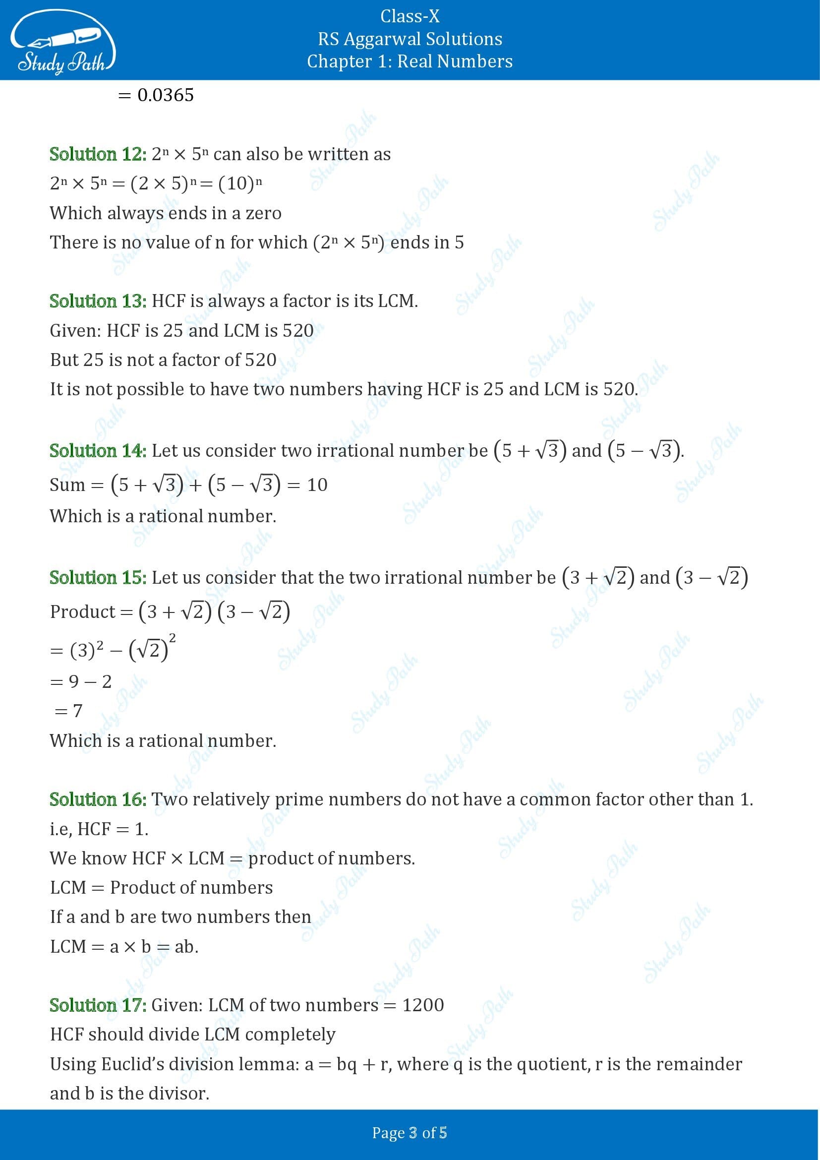 RS Aggarwal Solutions for Class 10 Chapter 1 Real Numbers Exercise 1E 00003