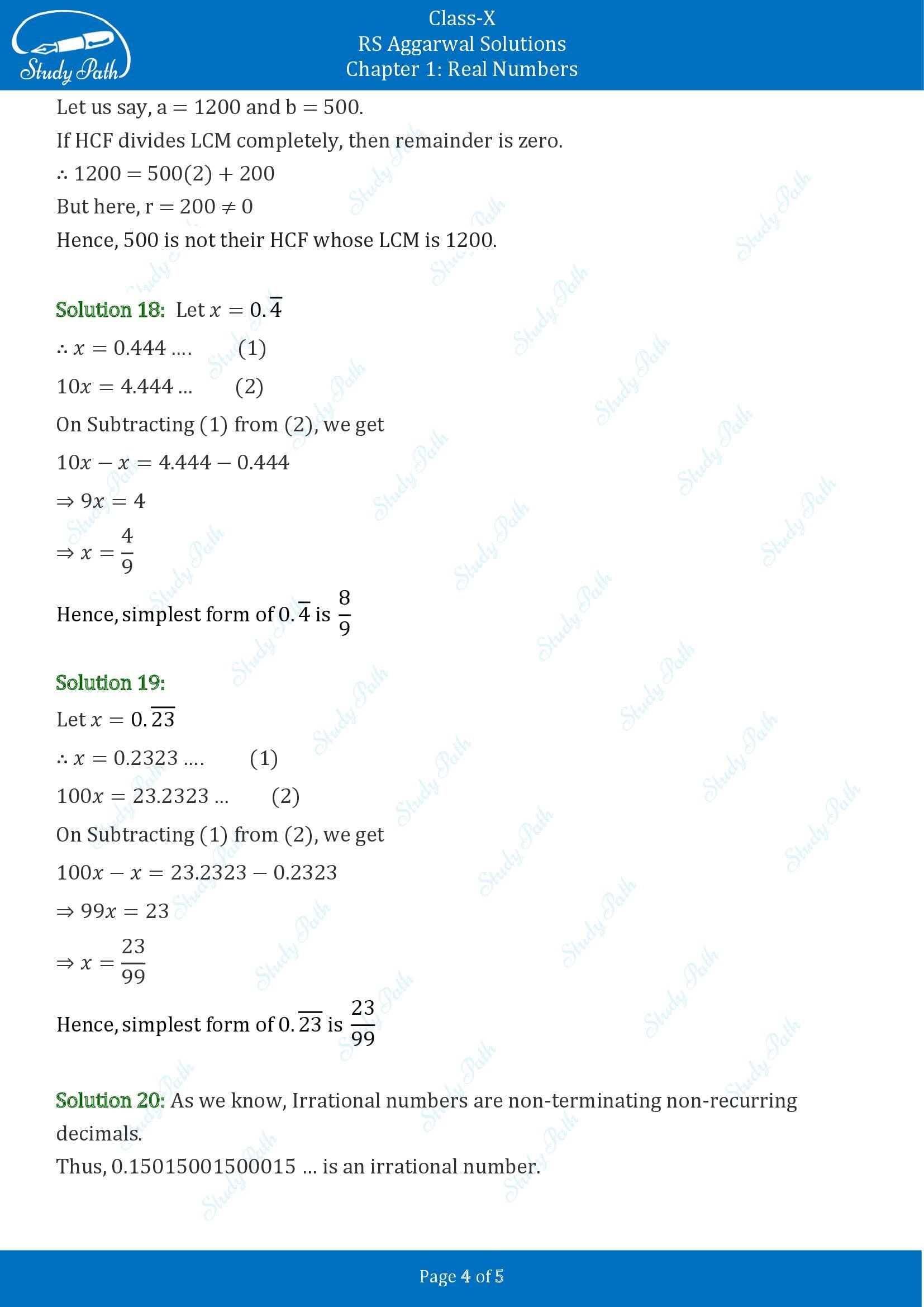 RS Aggarwal Solutions for Class 10 Chapter 1 Real Numbers Exercise 1E 00004