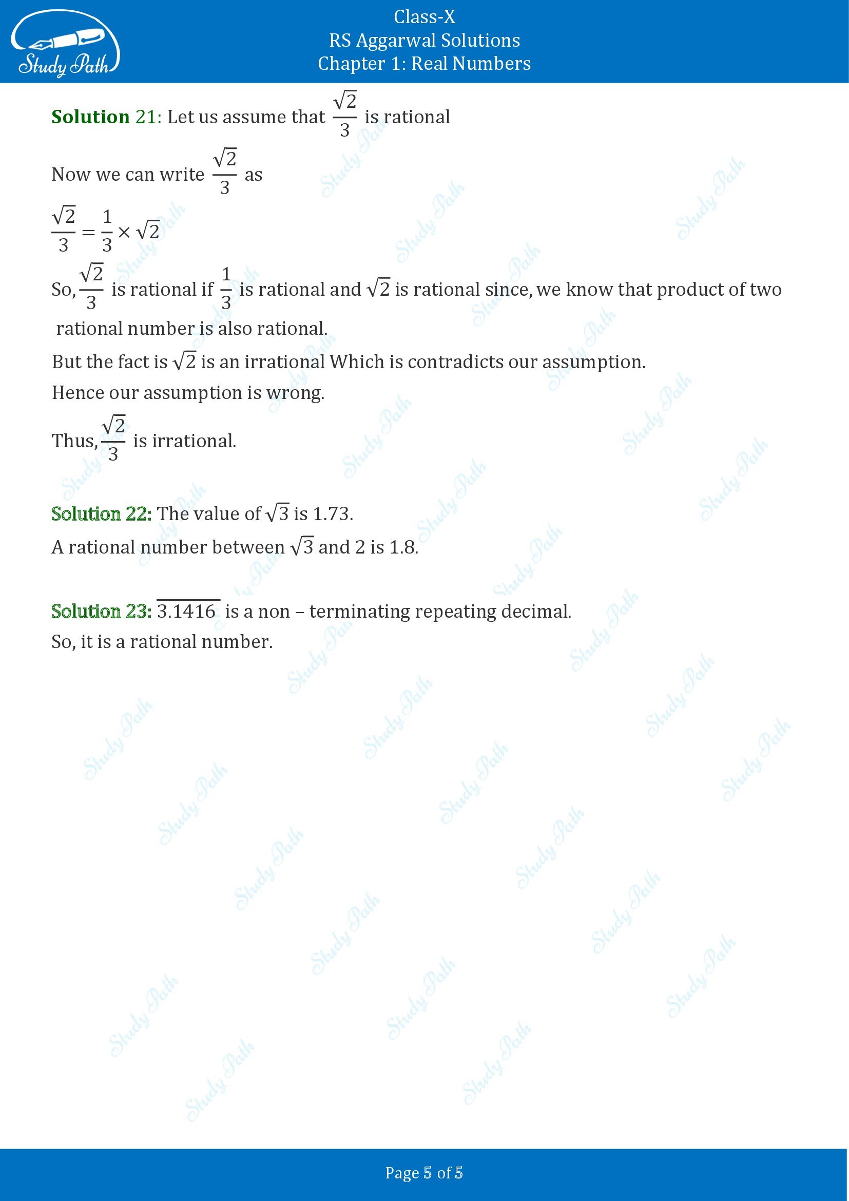 RS Aggarwal Solutions for Class 10 Chapter 1 Real Numbers Exercise 1E 00005