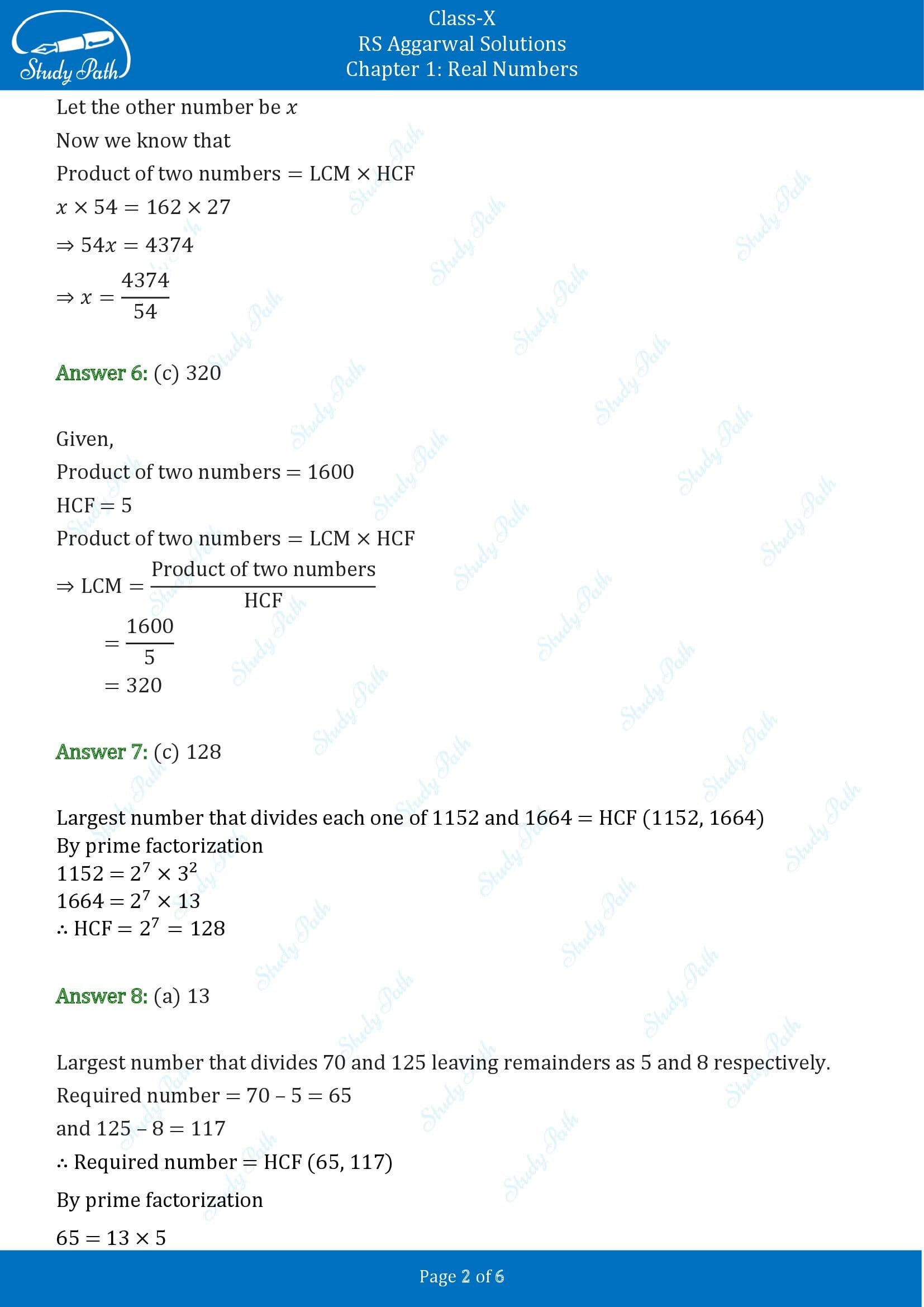 RS Aggarwal Solutions for Class 10 Chapter 1 Real Numbers Multiple Choice Questions 00002