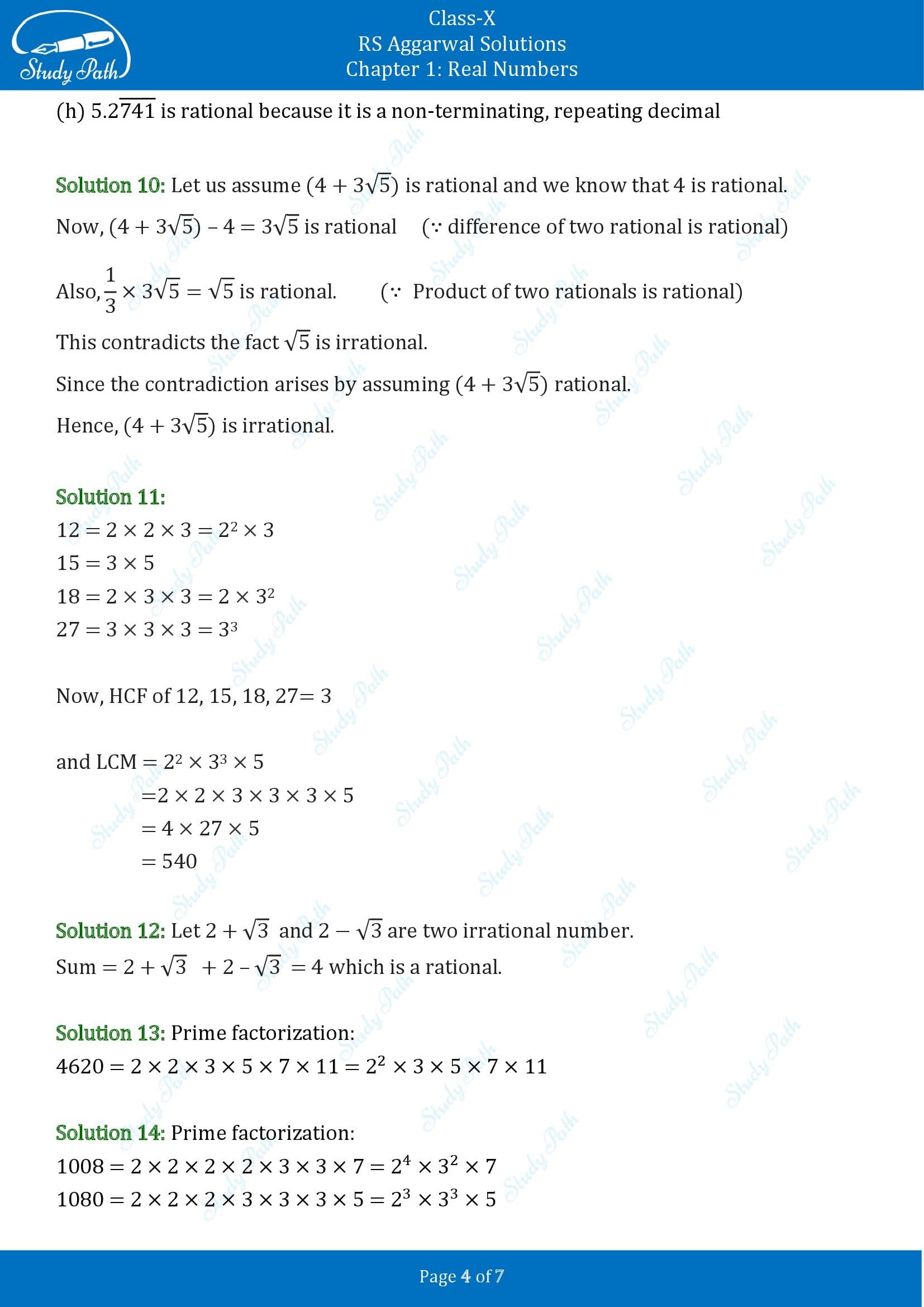 RS Aggarwal Solutions for Class 10 Chapter 1 Real Numbers Test Yourself 00004