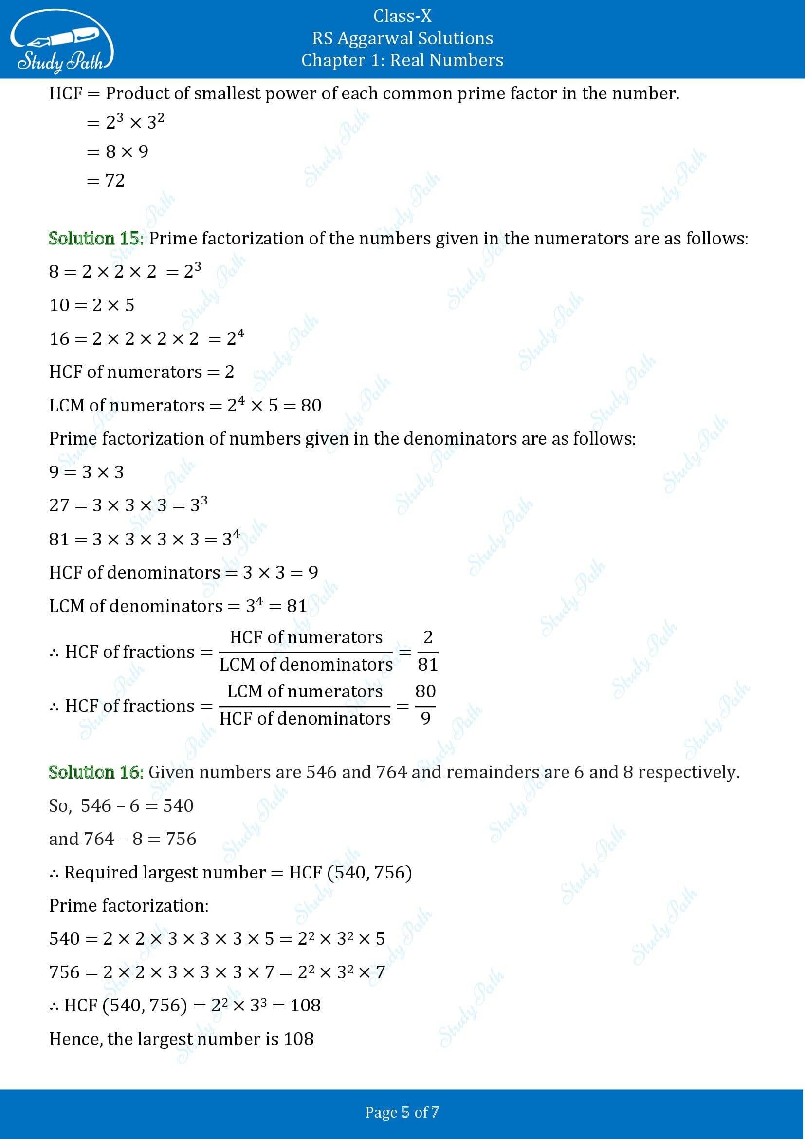 RS Aggarwal Solutions for Class 10 Chapter 1 Real Numbers Test Yourself 00005