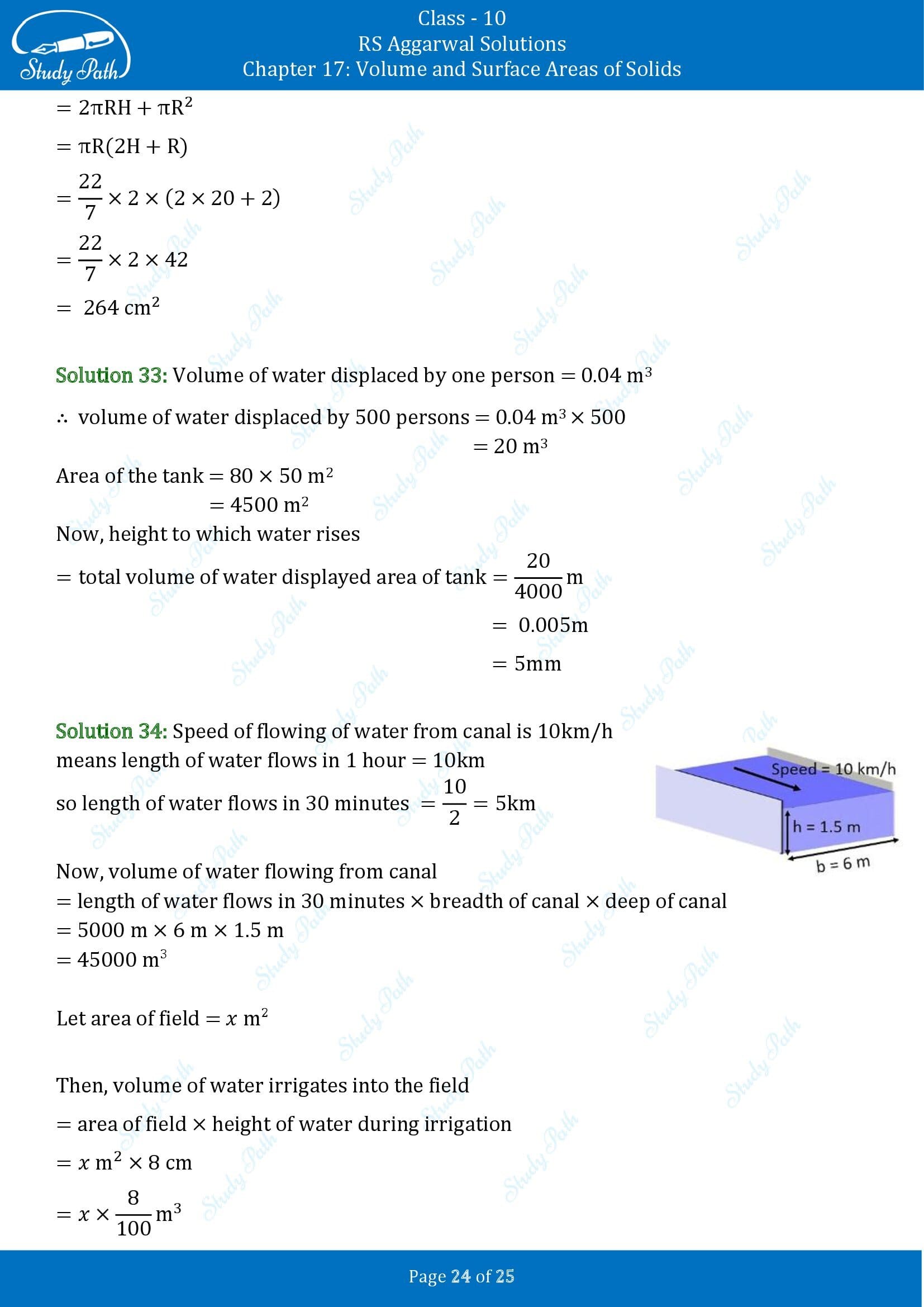 RS Aggarwal Solutions for Class 10 Chapter 17 Volume and Surface Areas of Solids Exercise 17A 00024