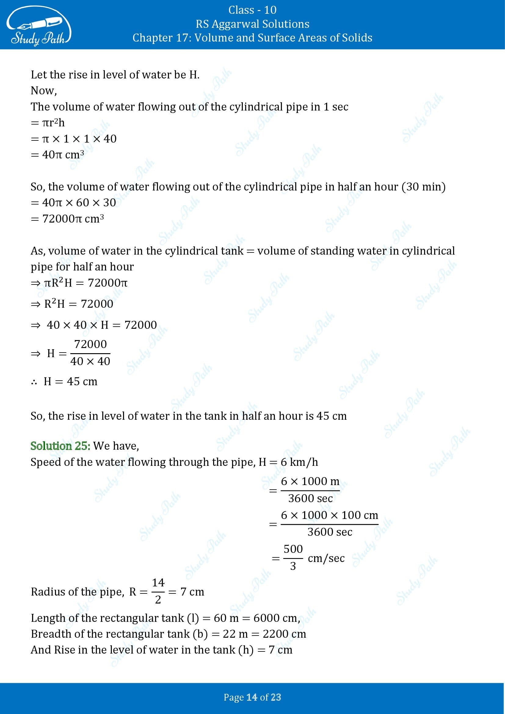 RS Aggarwal Solutions for Class 10 Chapter 17 Volume and Surface Areas of Solids Exercise 17B 00014