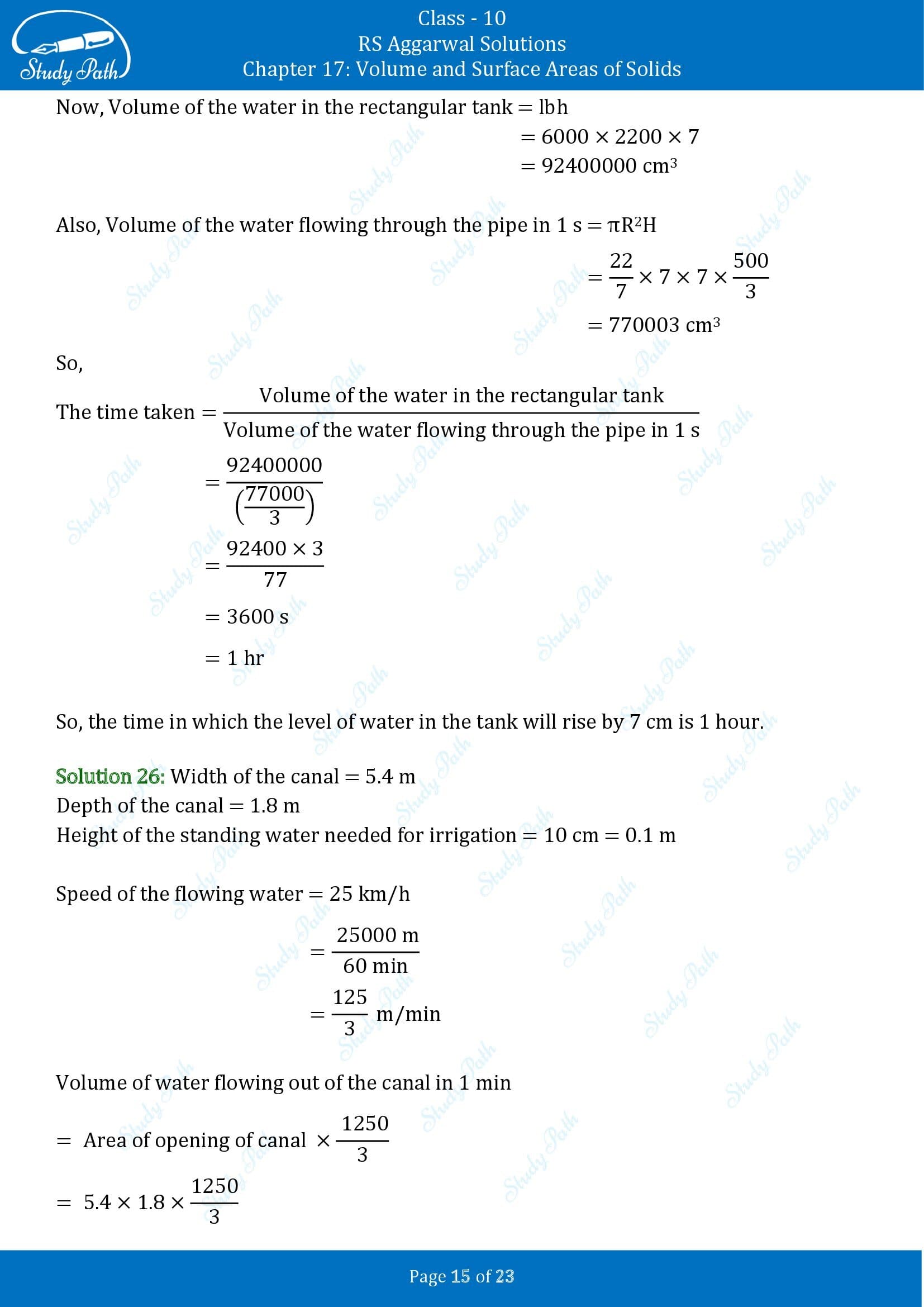 RS Aggarwal Solutions for Class 10 Chapter 17 Volume and Surface Areas of Solids Exercise 17B 00015