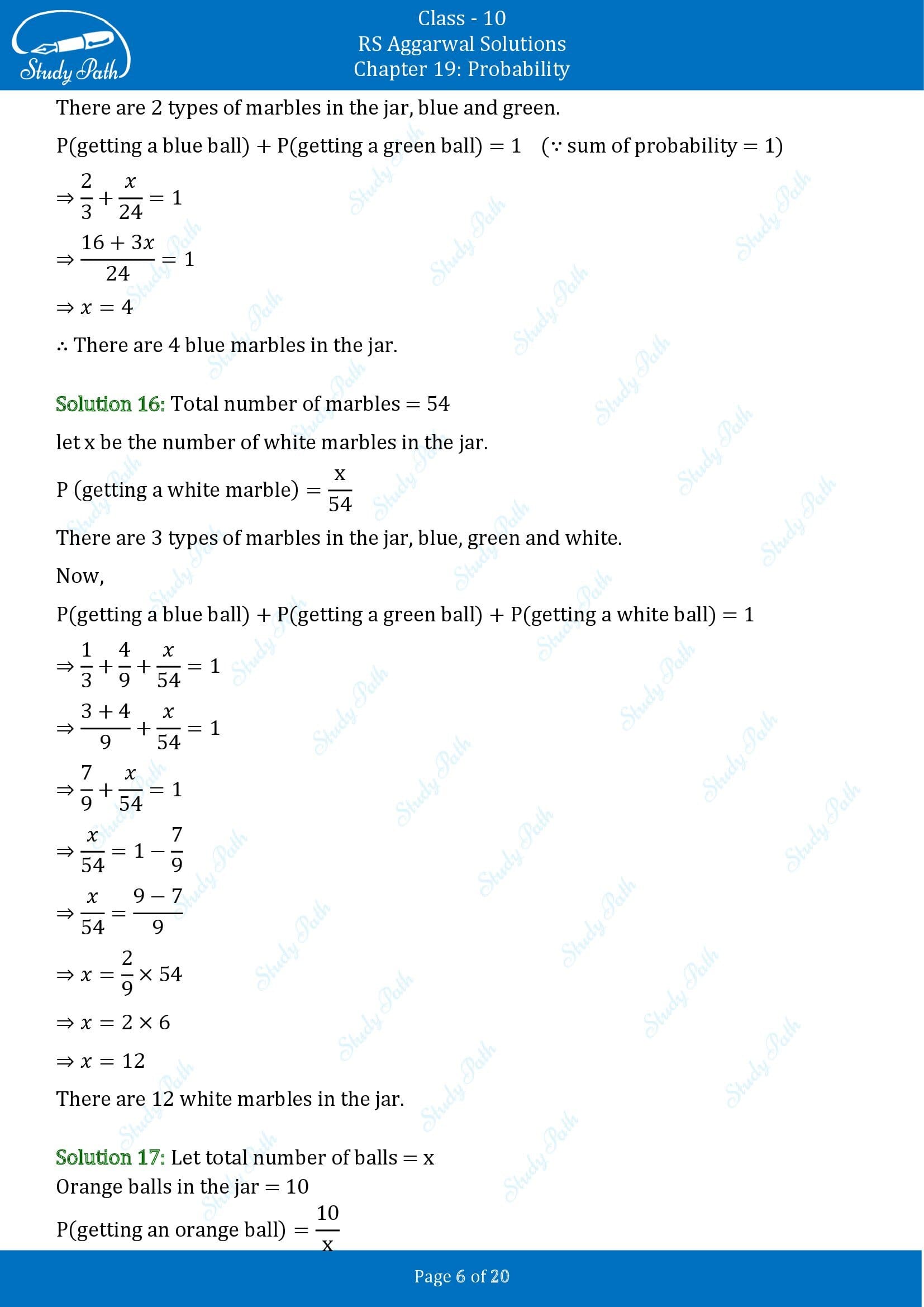 RS Aggarwal Solutions for Class 10 Chapter 19 Probability Exercise 19 00006