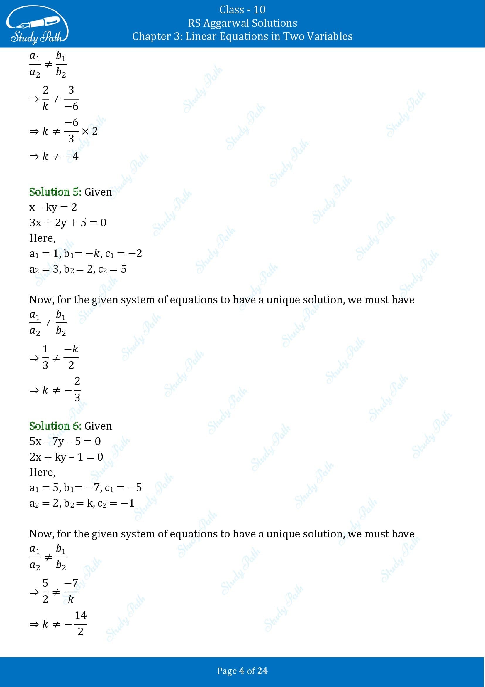 RS Aggarwal Solutions for Class 10 Chapter 3 Linear Equations in Two Variables Exercise 3D 00004