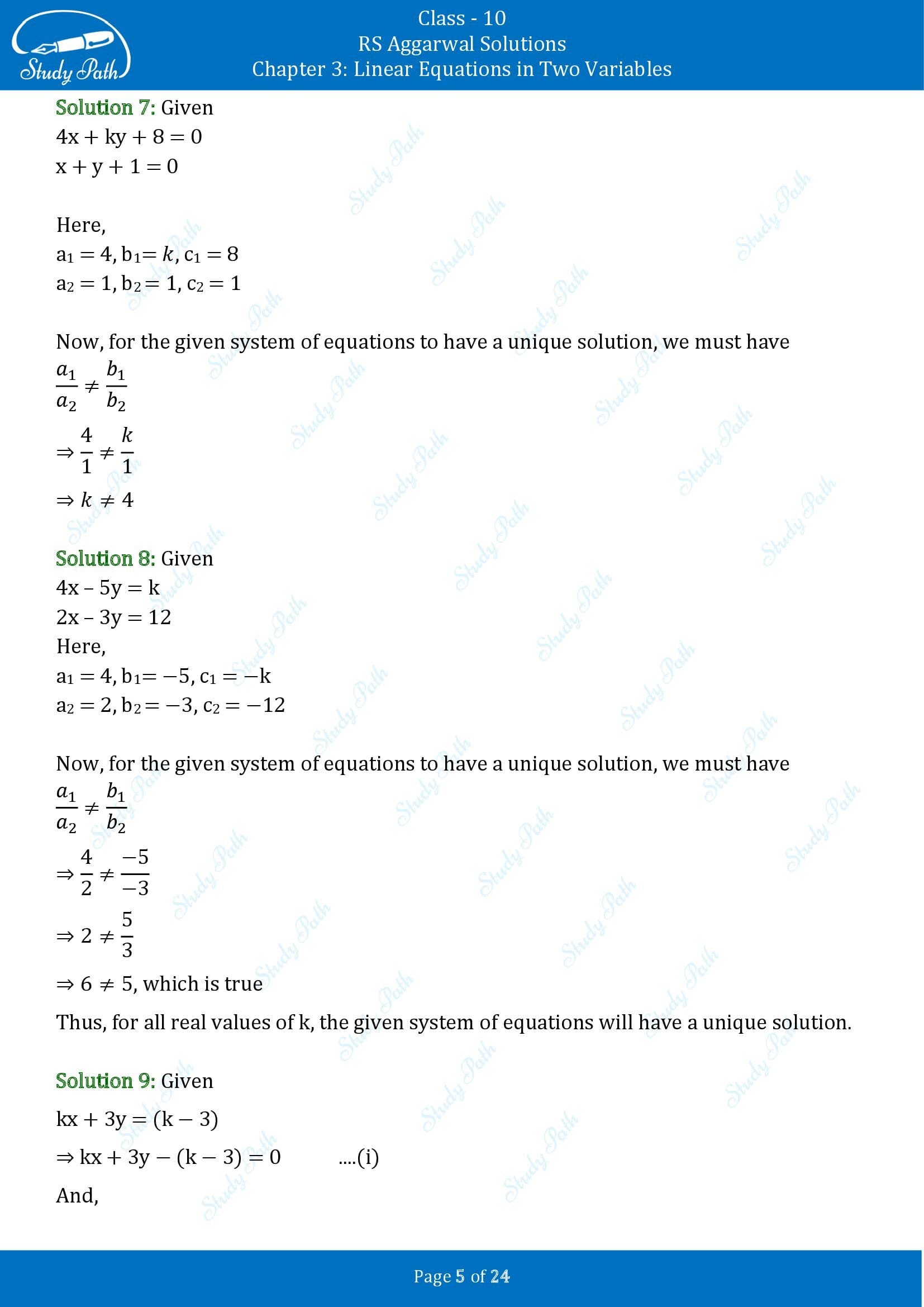 RS Aggarwal Solutions for Class 10 Chapter 3 Linear Equations in Two Variables Exercise 3D 00005