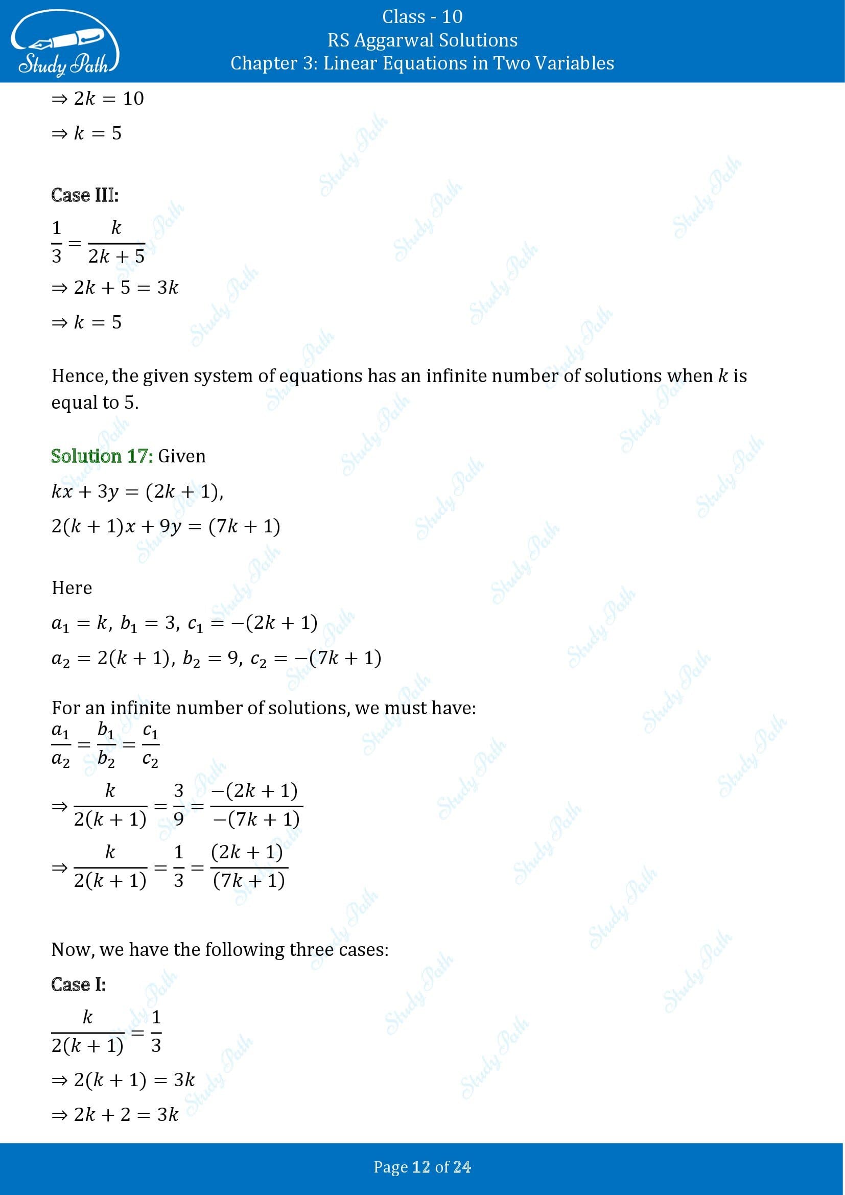 RS Aggarwal Solutions for Class 10 Chapter 3 Linear Equations in Two Variables Exercise 3D 00012