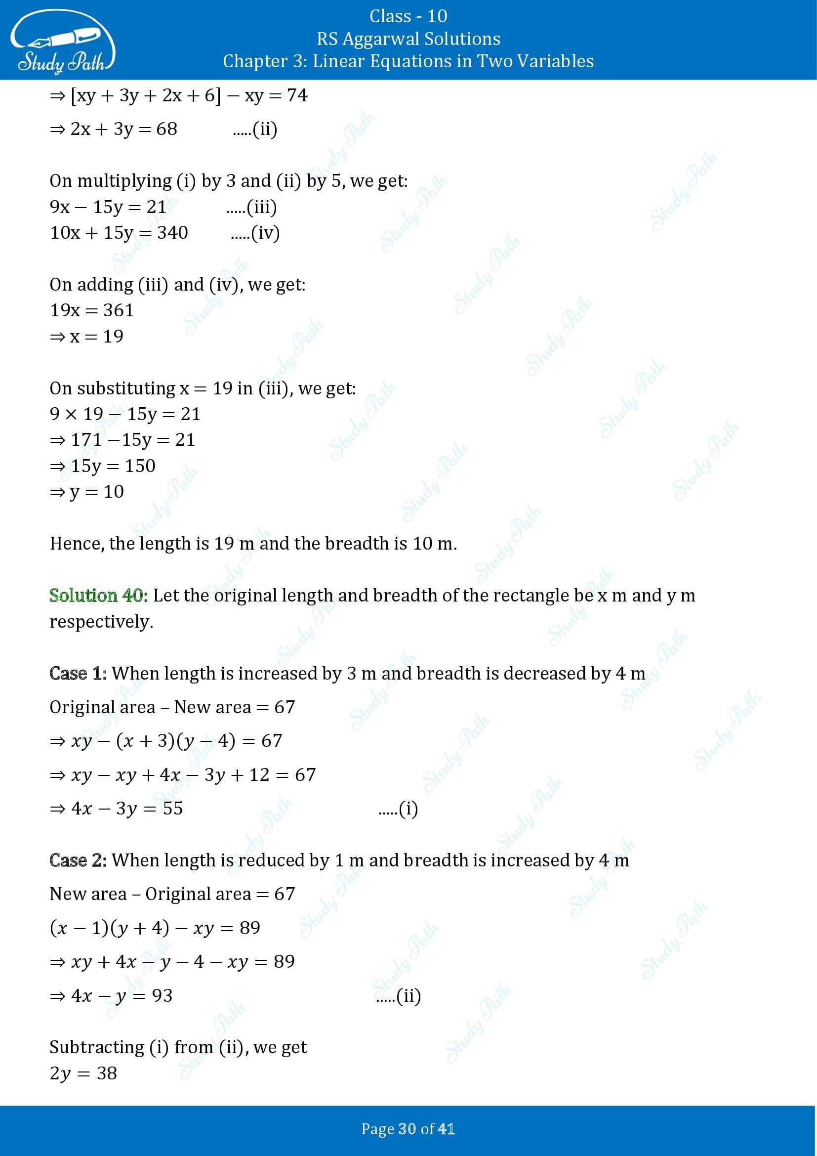 RS Aggarwal Solutions for Class 10 Chapter 3 Linear Equations in Two Variables Exercise 3E 00030