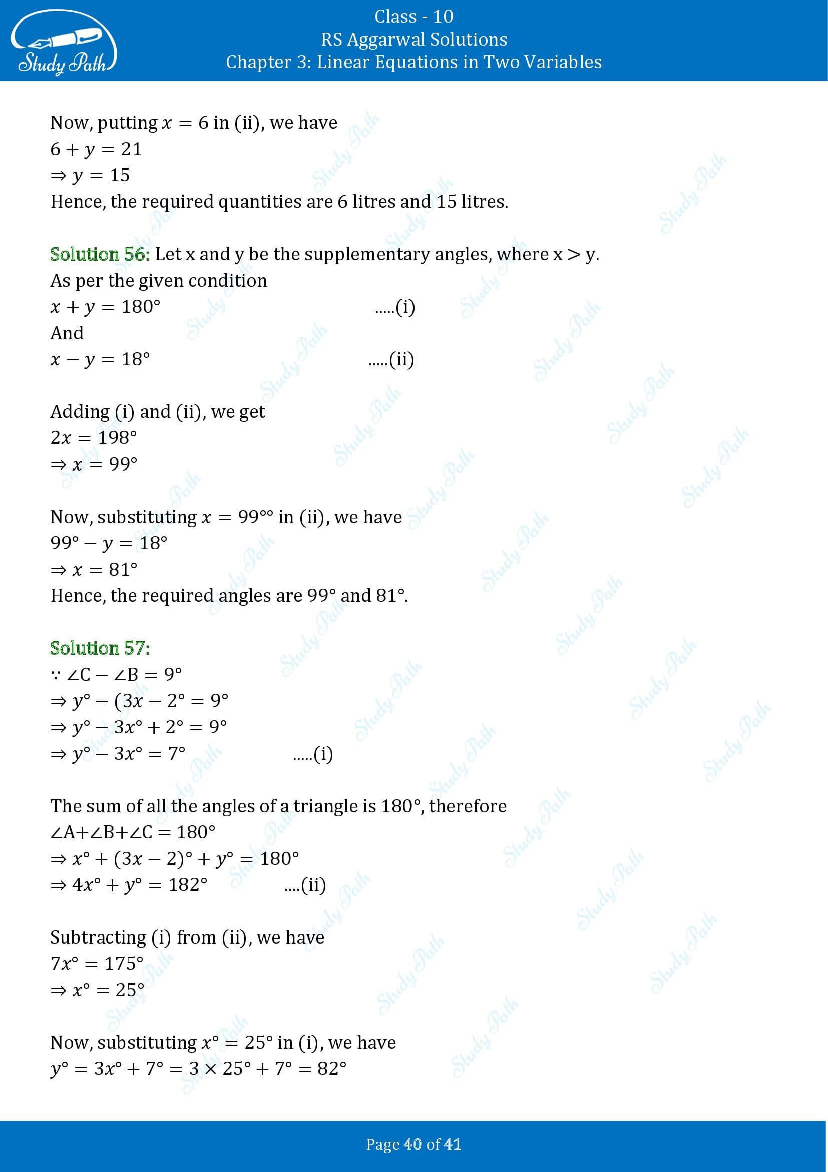 RS Aggarwal Solutions for Class 10 Chapter 3 Linear Equations in Two Variables Exercise 3E 00040