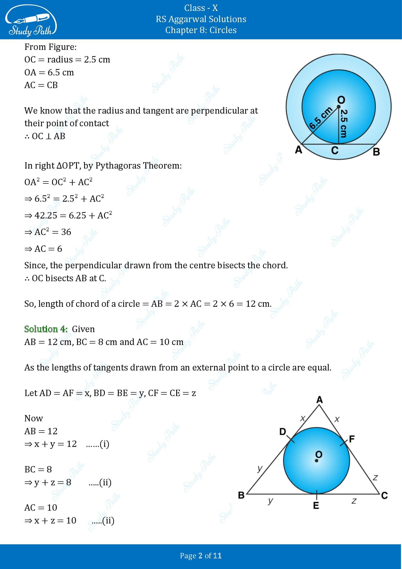 RS Aggarwal Solutions for Class 10 Chapter 8 Circles Exercise 8A 00002