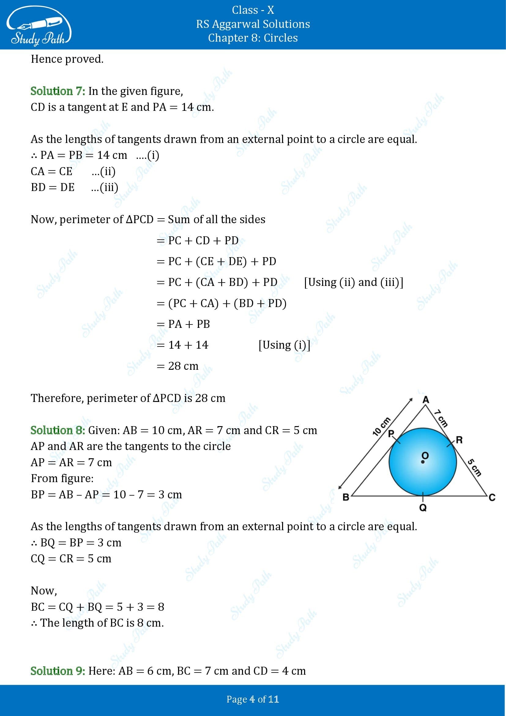 RS Aggarwal Solutions for Class 10 Chapter 8 Circles Exercise 8A 00004