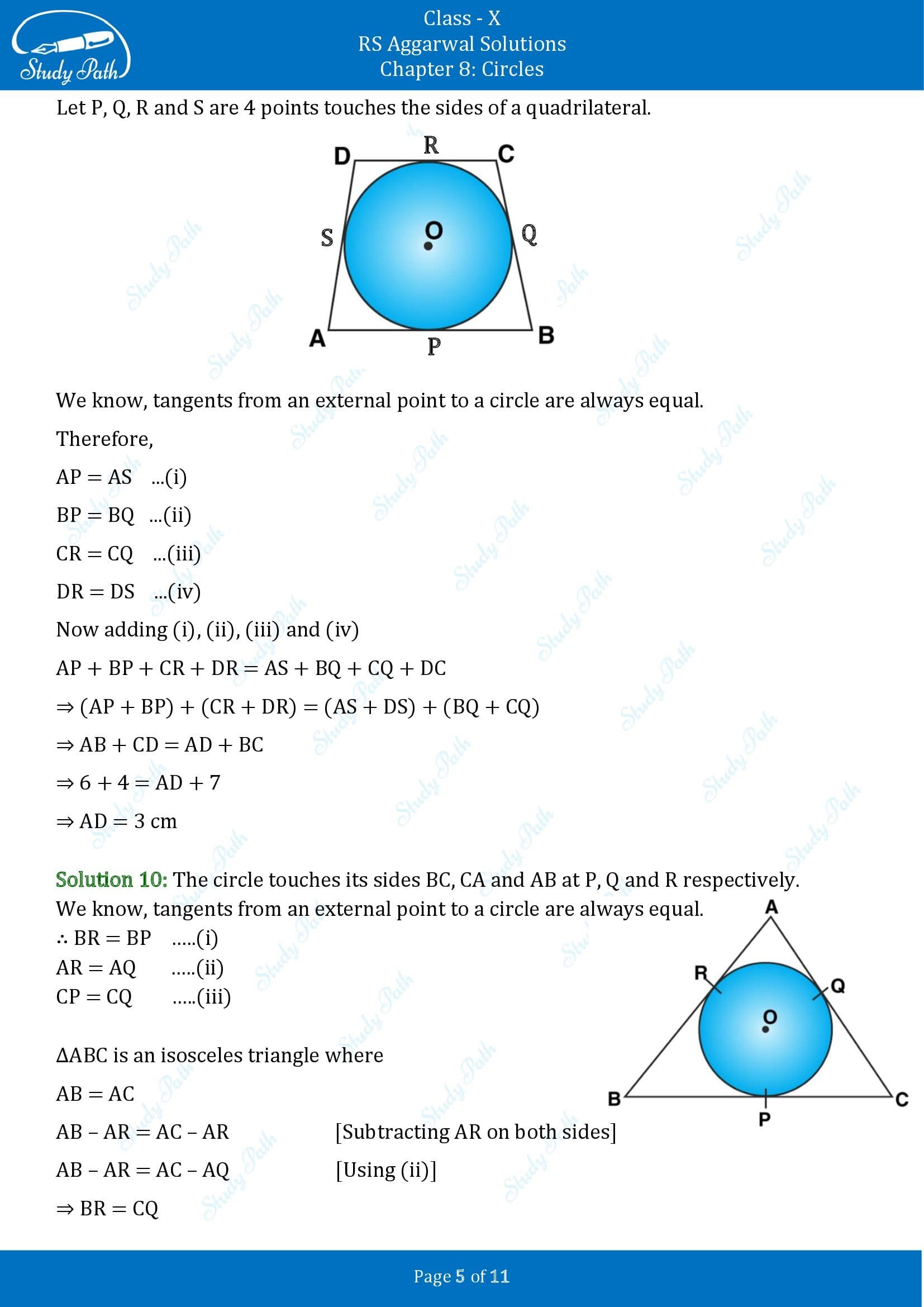 RS Aggarwal Solutions for Class 10 Chapter 8 Circles Exercise 8A 00005