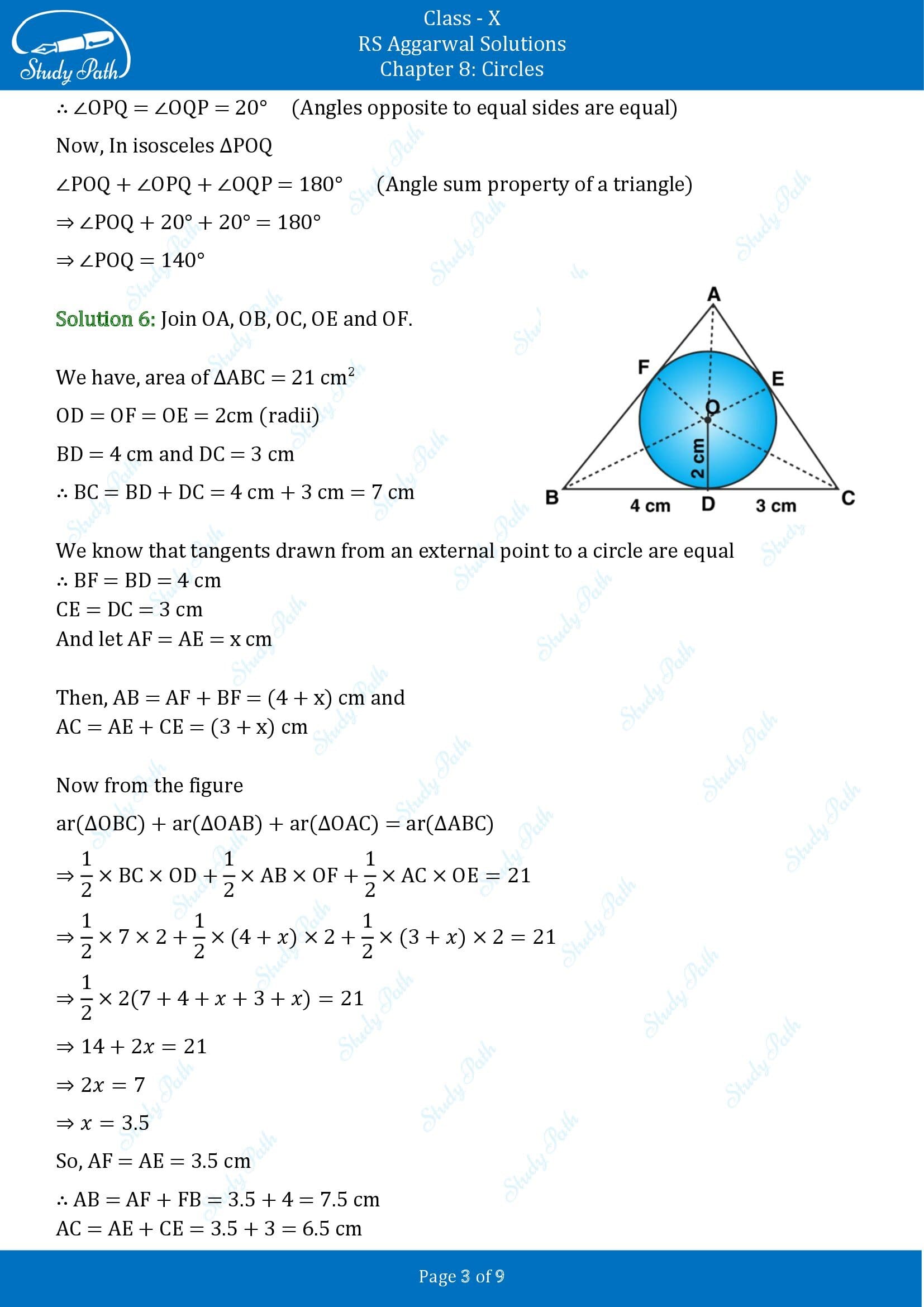 RS Aggarwal Solutions for Class 10 Chapter 8 Circles Exercise 8B 00003