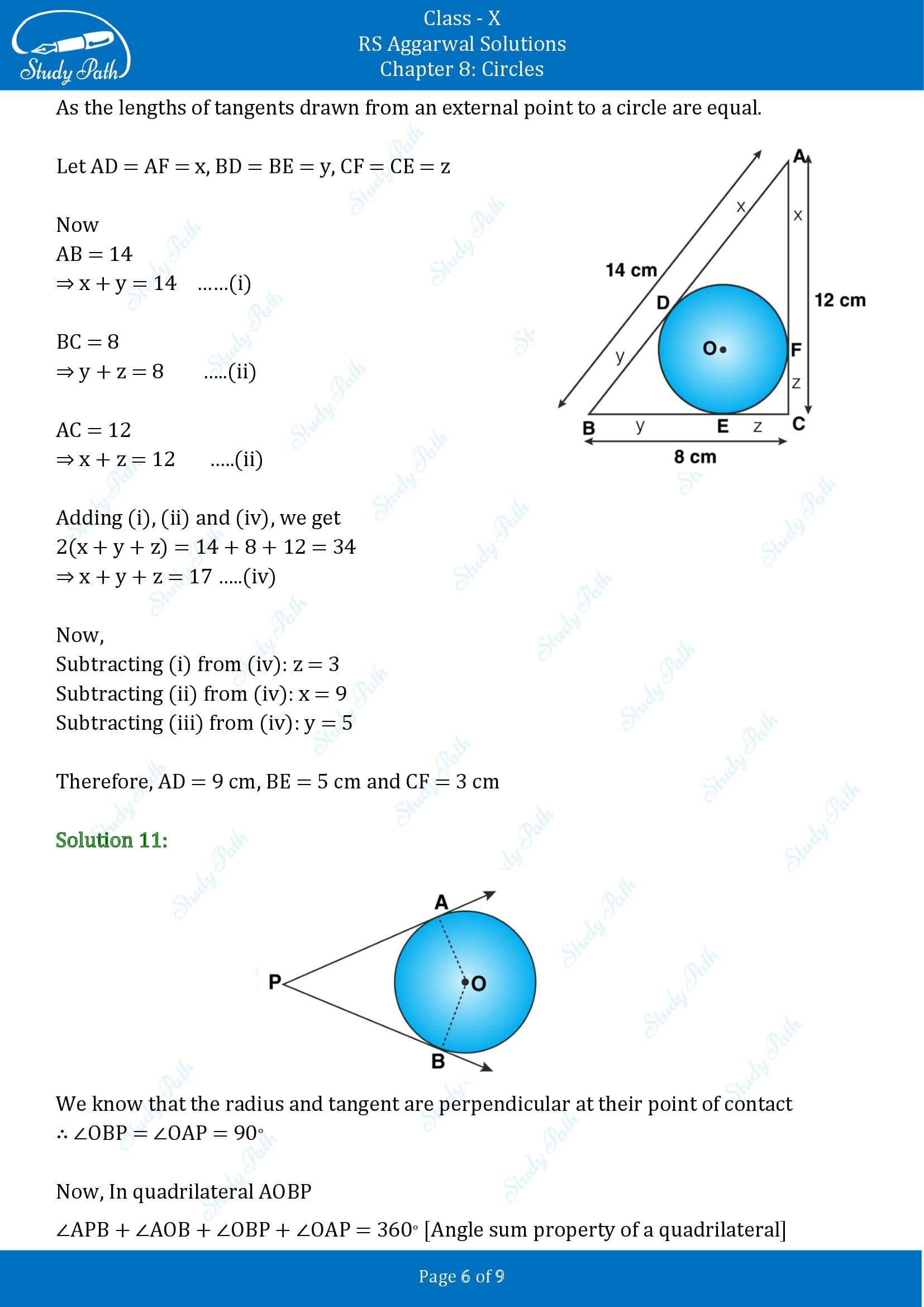 RS Aggarwal Solutions for Class 10 Chapter 8 Circles Exercise 8B 00006