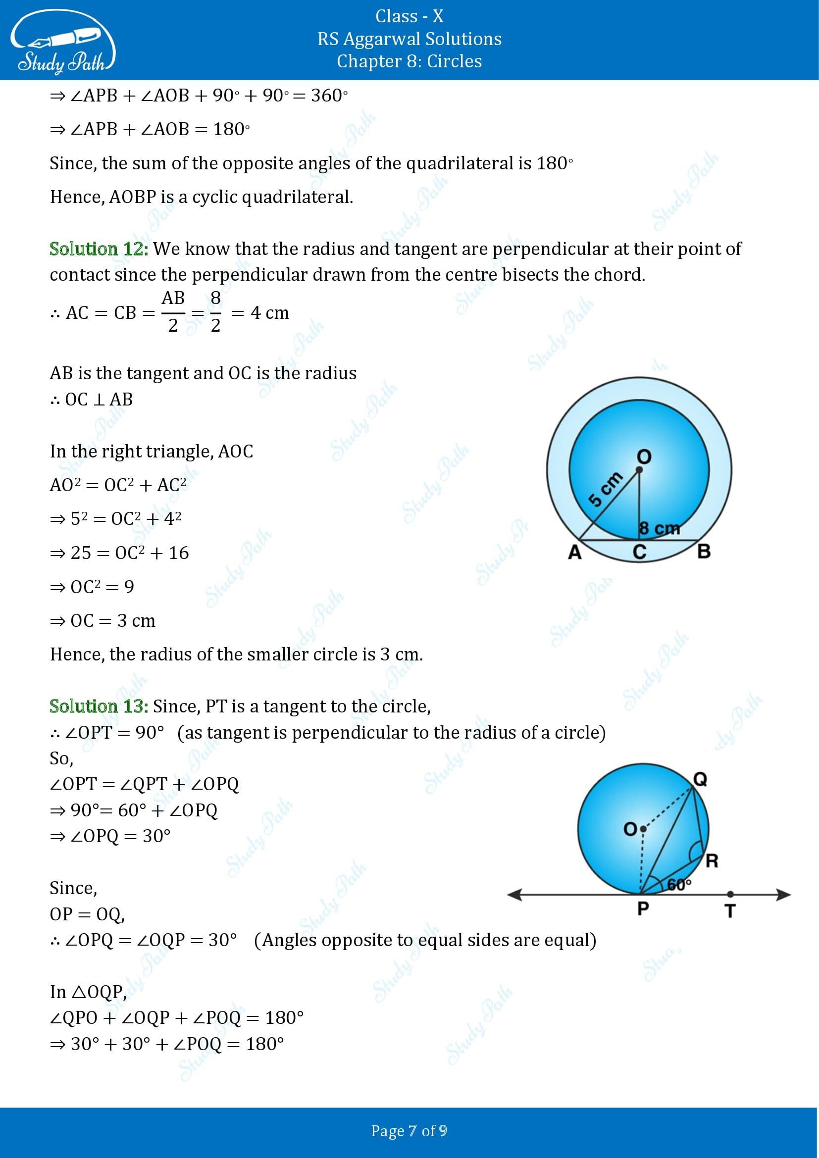 RS Aggarwal Solutions for Class 10 Chapter 8 Circles Exercise 8B 00007