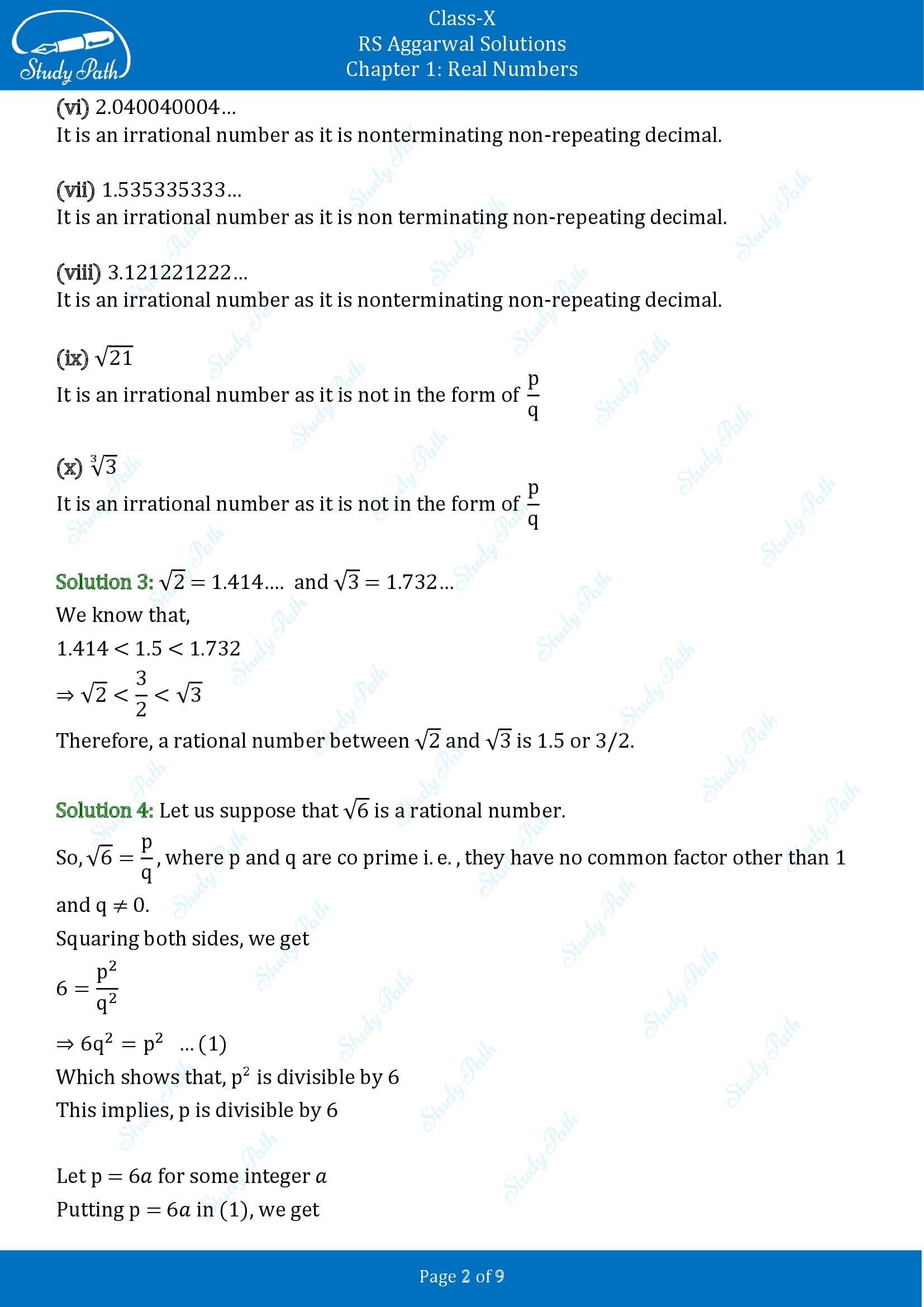 RS Aggarwal Solutions for Class 10 Chapter 1 Real Numbers Exercise 1D 0002